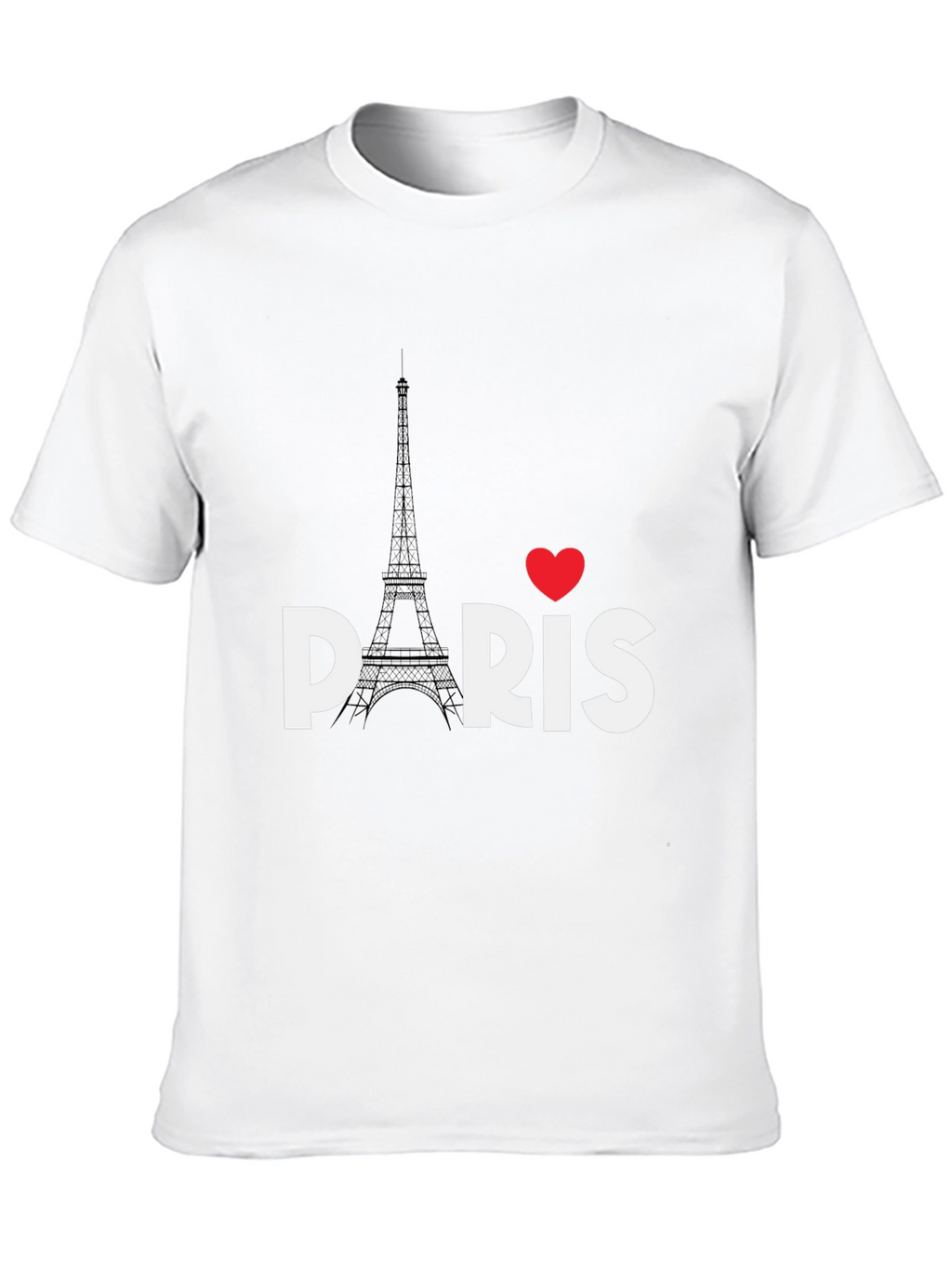Paris Love Eiffel Tower Black T-Shirt