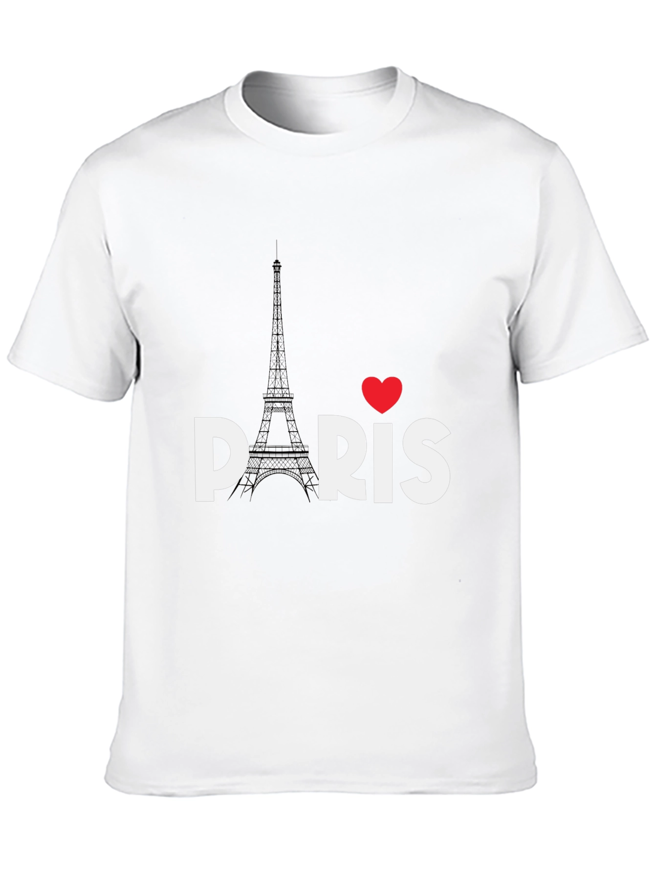 Paris Love Eiffel Tower Black T-Shirt