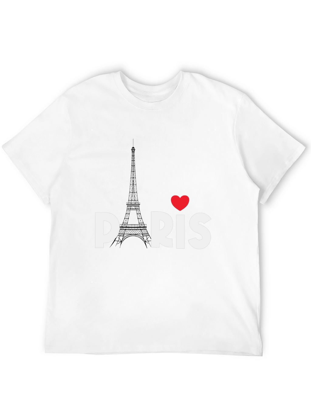 Paris Love Eiffel Tower Black T-Shirt