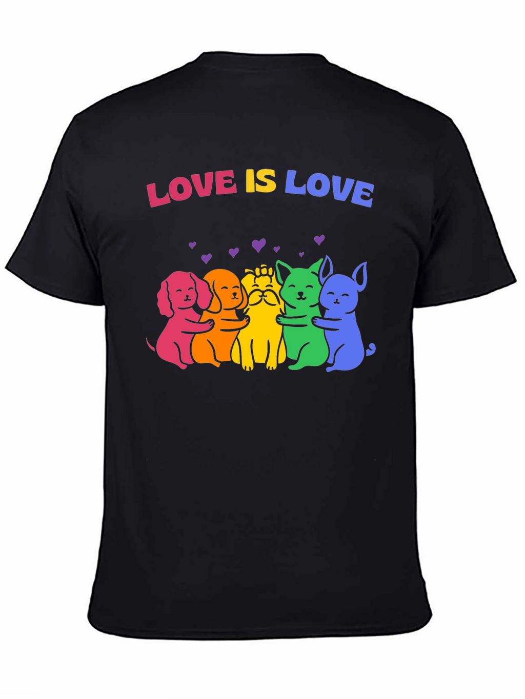 Love Is Love Rainbow Pride Dogs Graphic Tee