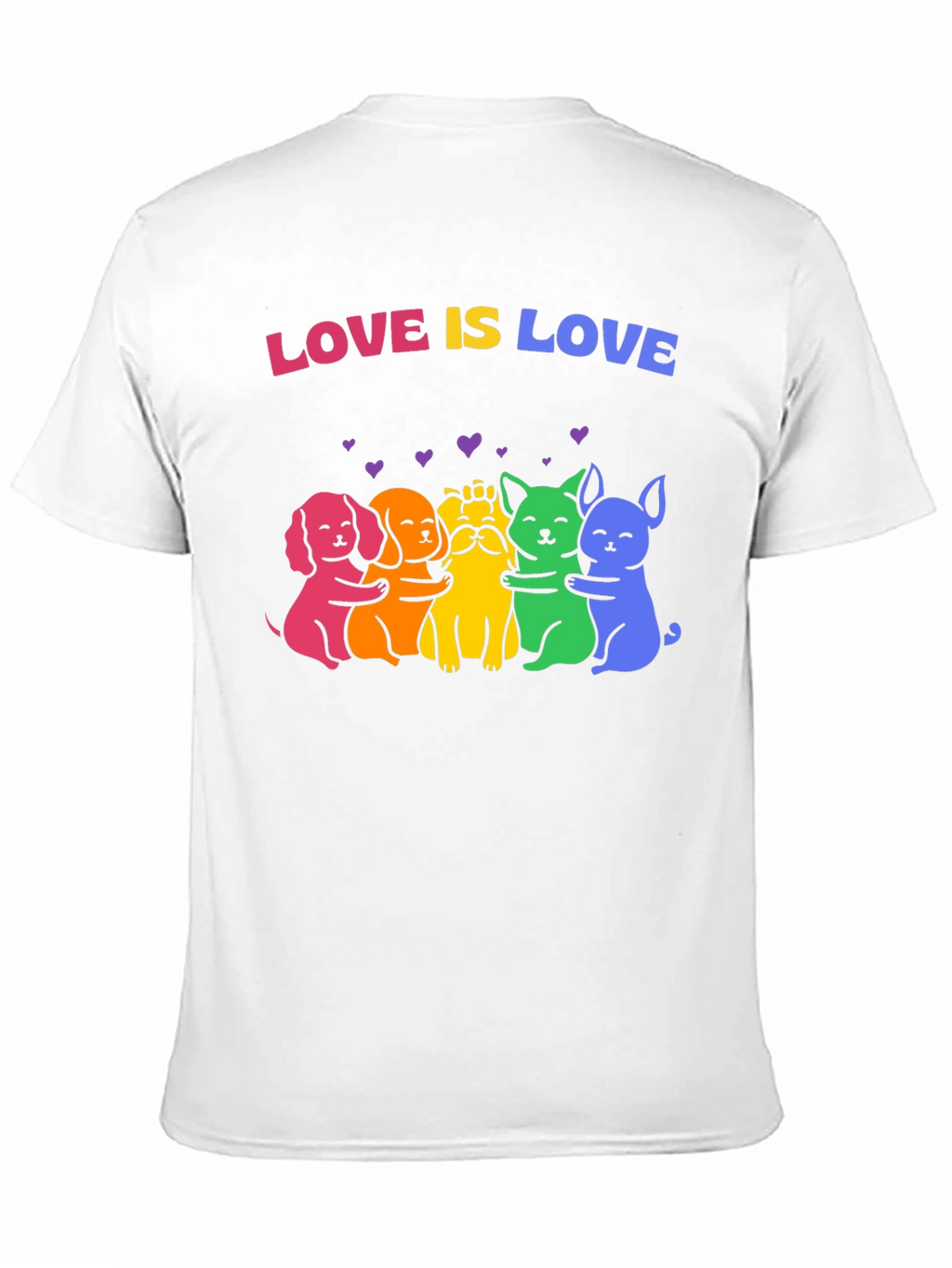Love Is Love Rainbow Pride Dogs Graphic Tee