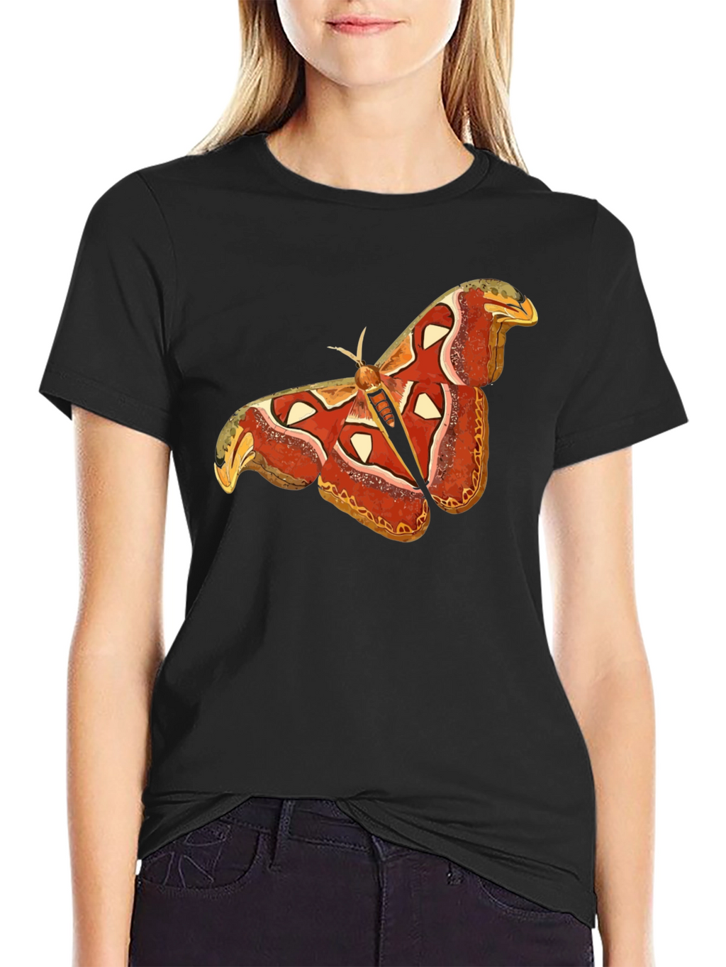 Moth Graphic Tee - Nature Inspired Casual Wear