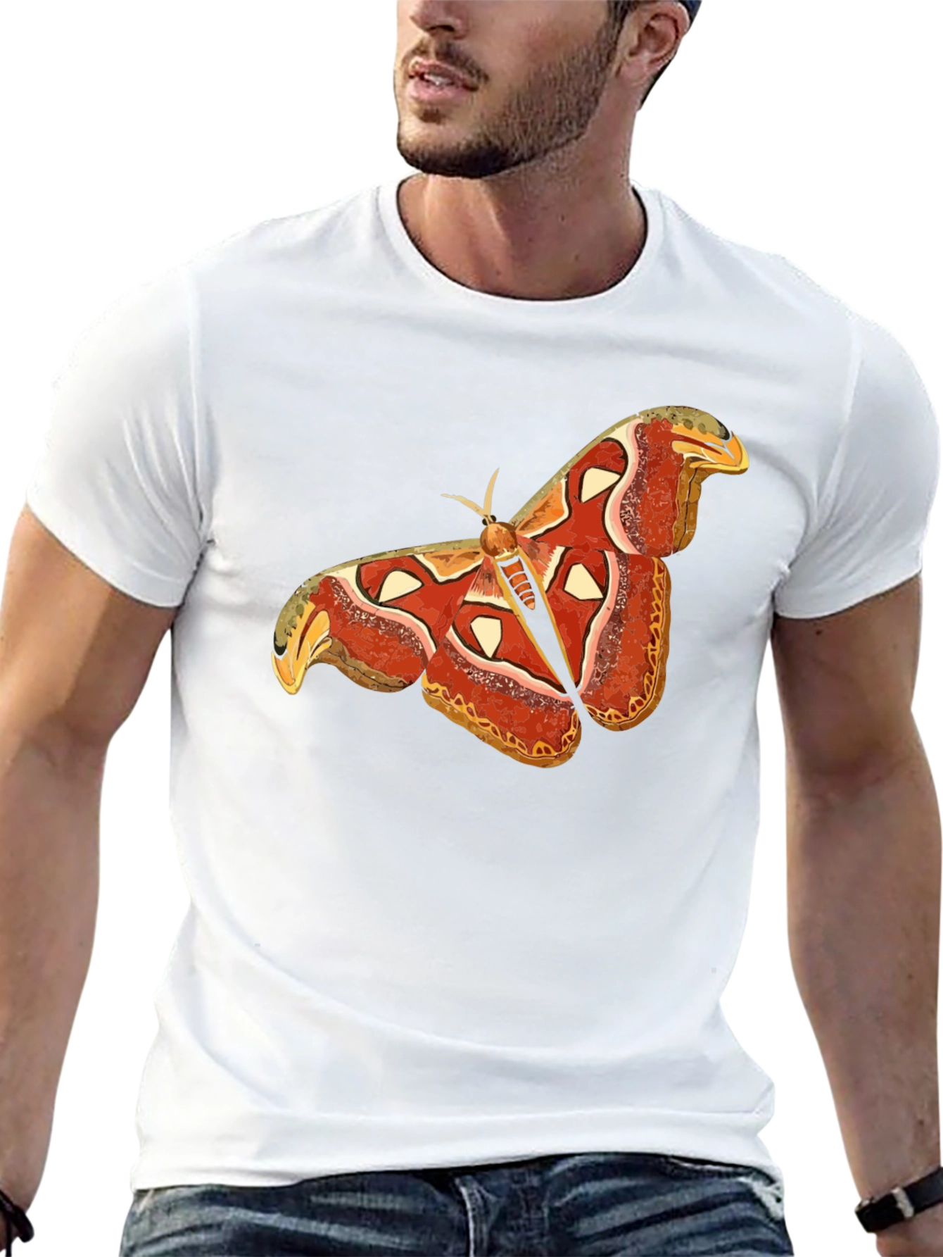Moth Graphic Tee - Nature Inspired Casual Wear