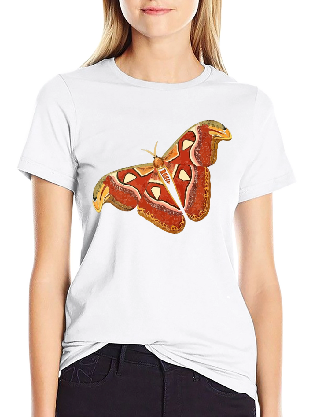 Moth Graphic Tee - Nature Inspired Casual Wear