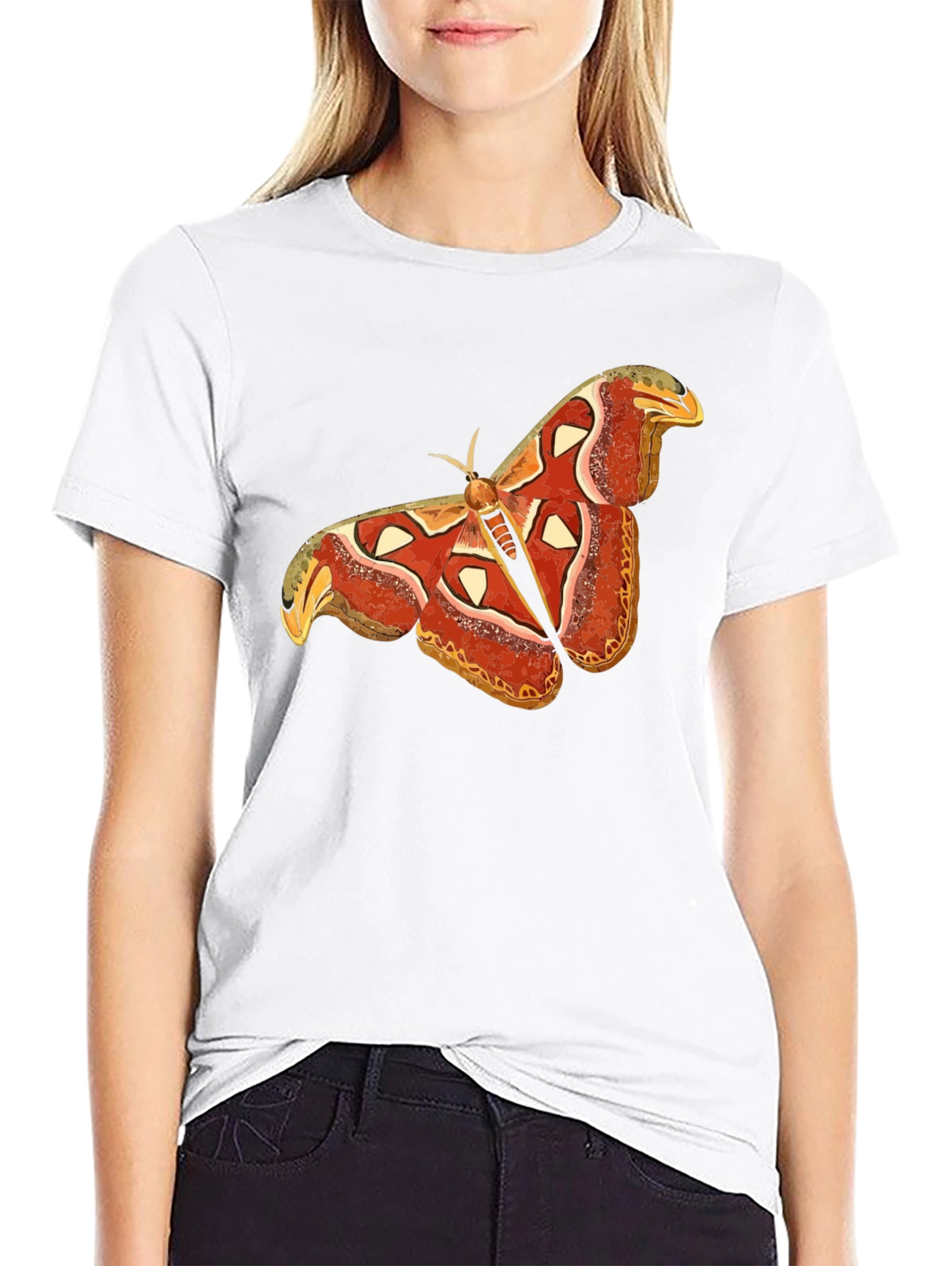 Moth Graphic Tee - Nature Inspired Casual Wear