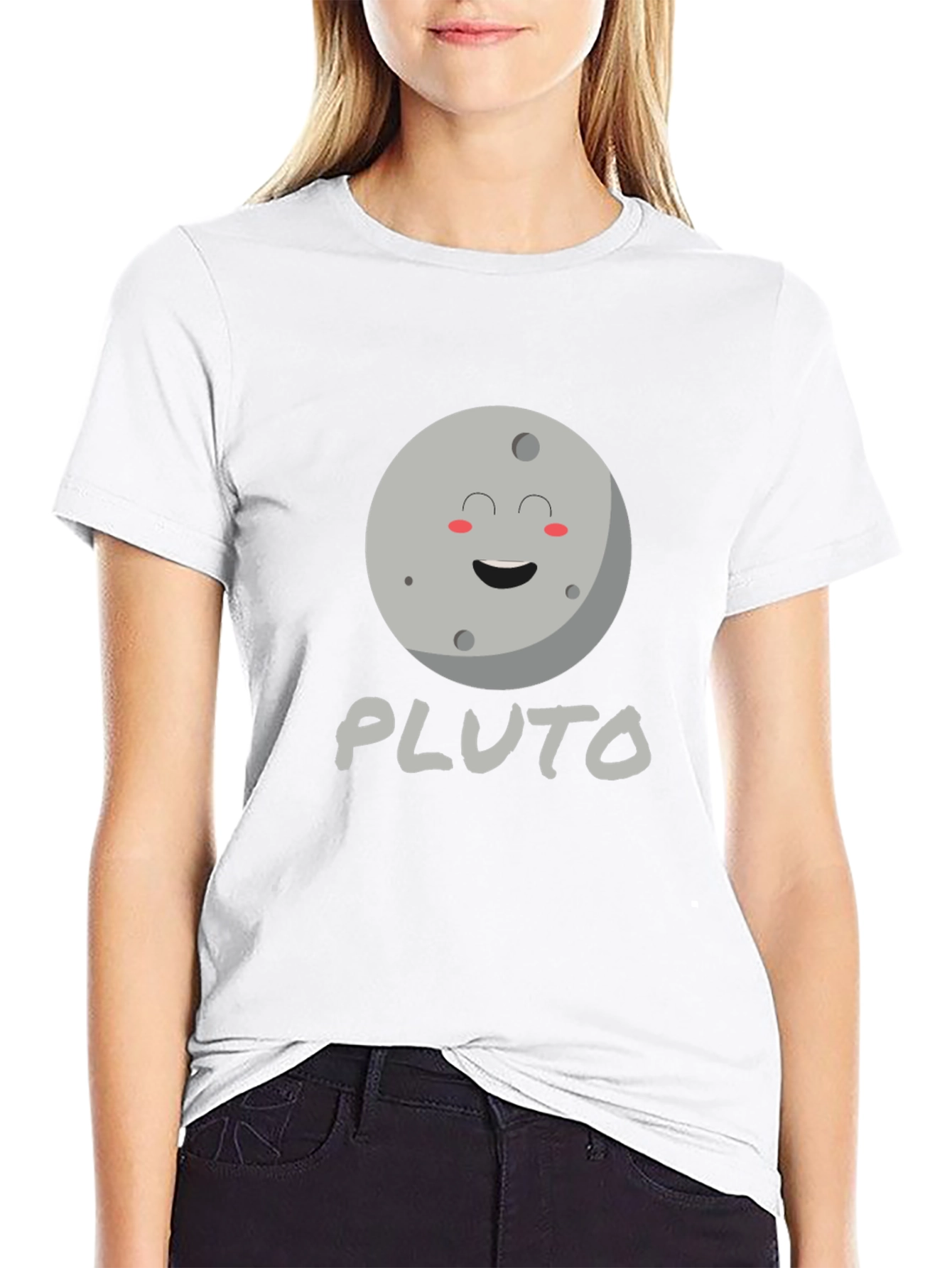 Pluto Planet Graphic Tee - Black Unisex T-Shirt