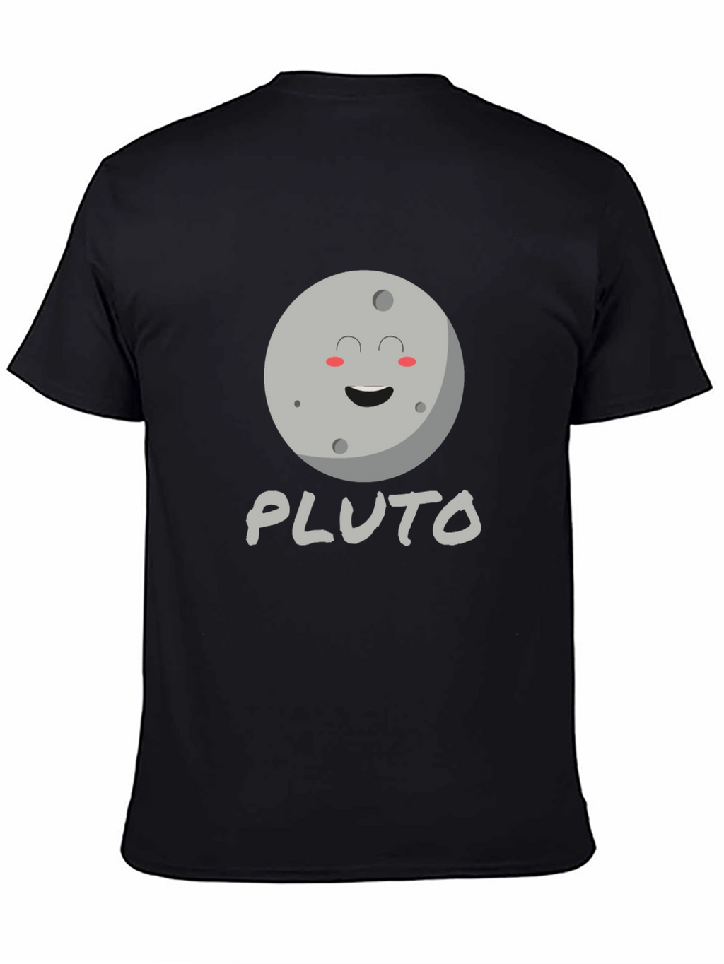 Pluto Planet Graphic Tee - Black Unisex T-Shirt