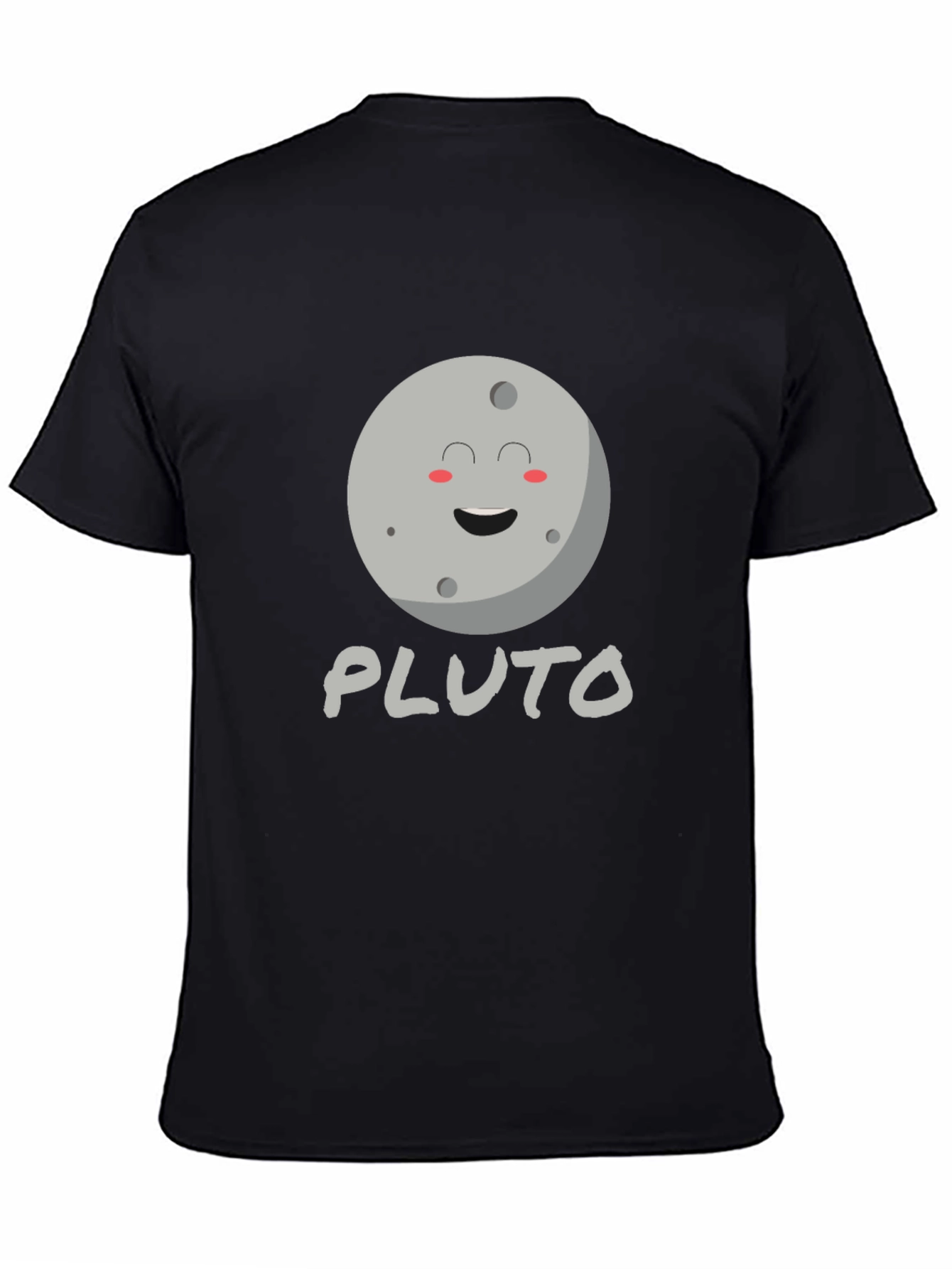 Pluto Planet Graphic Tee - Black Unisex T-Shirt