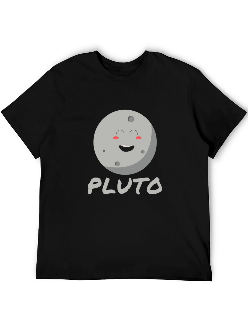 Pluto Planet Graphic Tee - Black Unisex T-Shirt