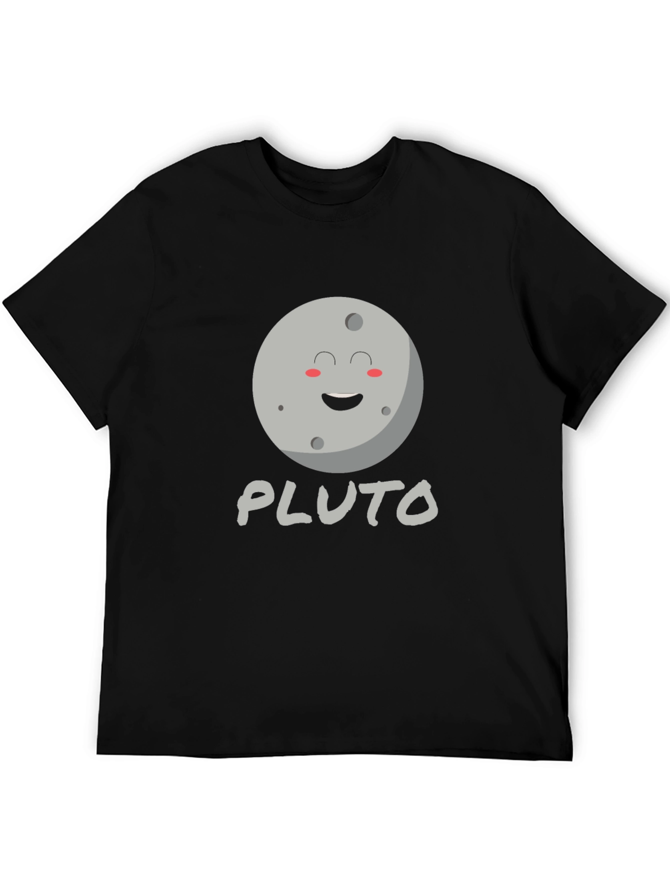 Pluto Planet Graphic Tee - Black Unisex T-Shirt