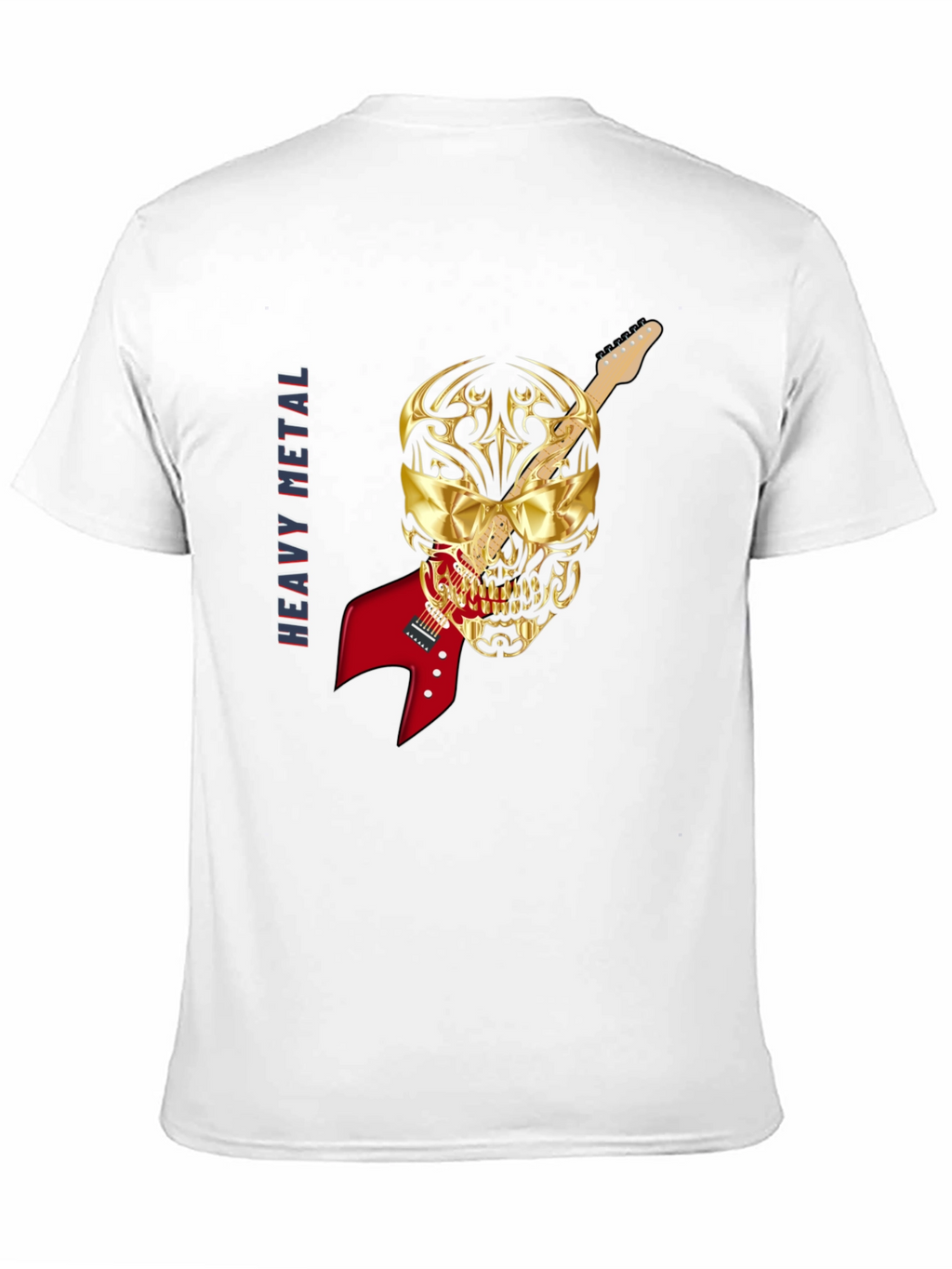 Heavy Metal Skull Guitar T-Shirt