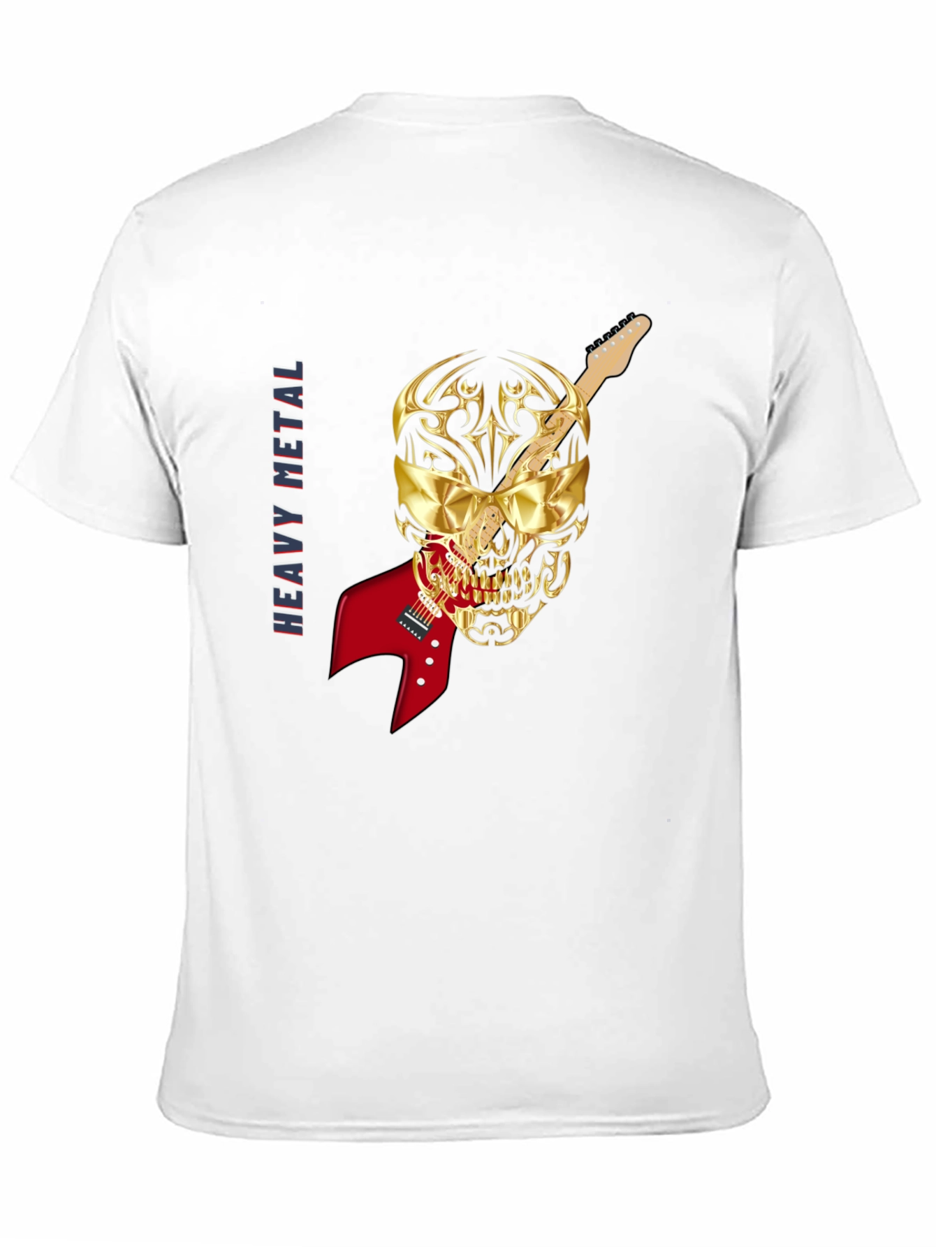 Heavy Metal Skull Guitar T-Shirt