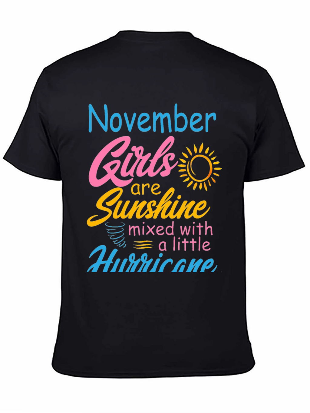 November Girls Sunshine Hurricane Black T-Shirt