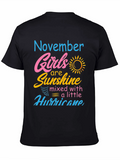 November Girls Sunshine Hurricane Black T-Shirt