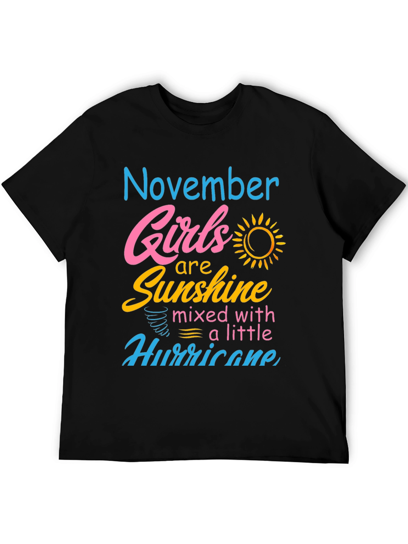 November Girls Sunshine Hurricane Black T-Shirt