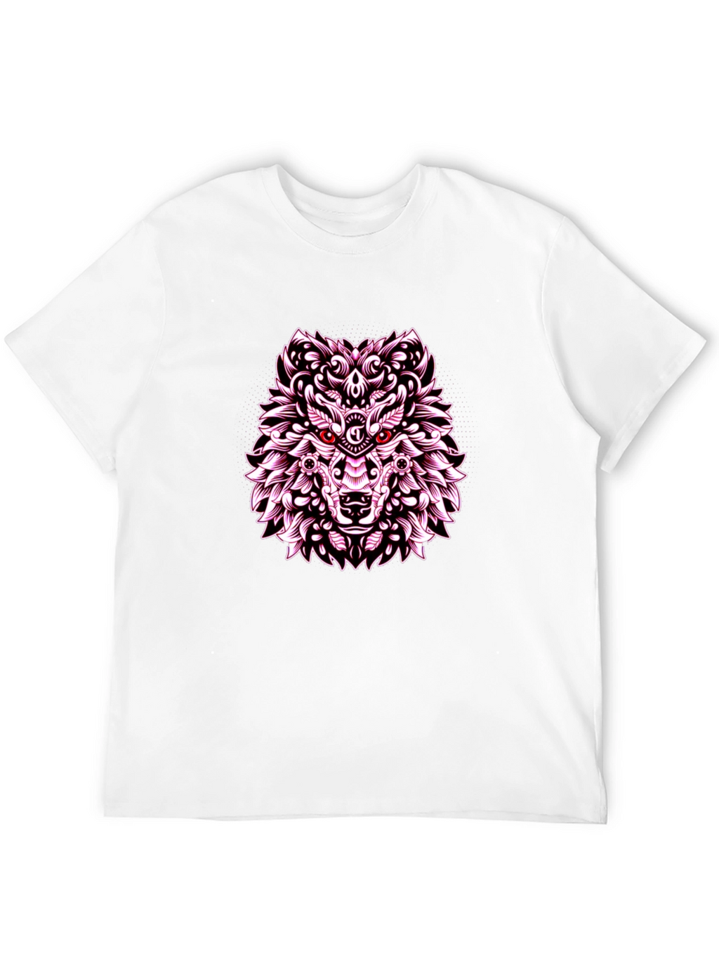 Wolf Graphic Print Tee - Black Casual Shirt