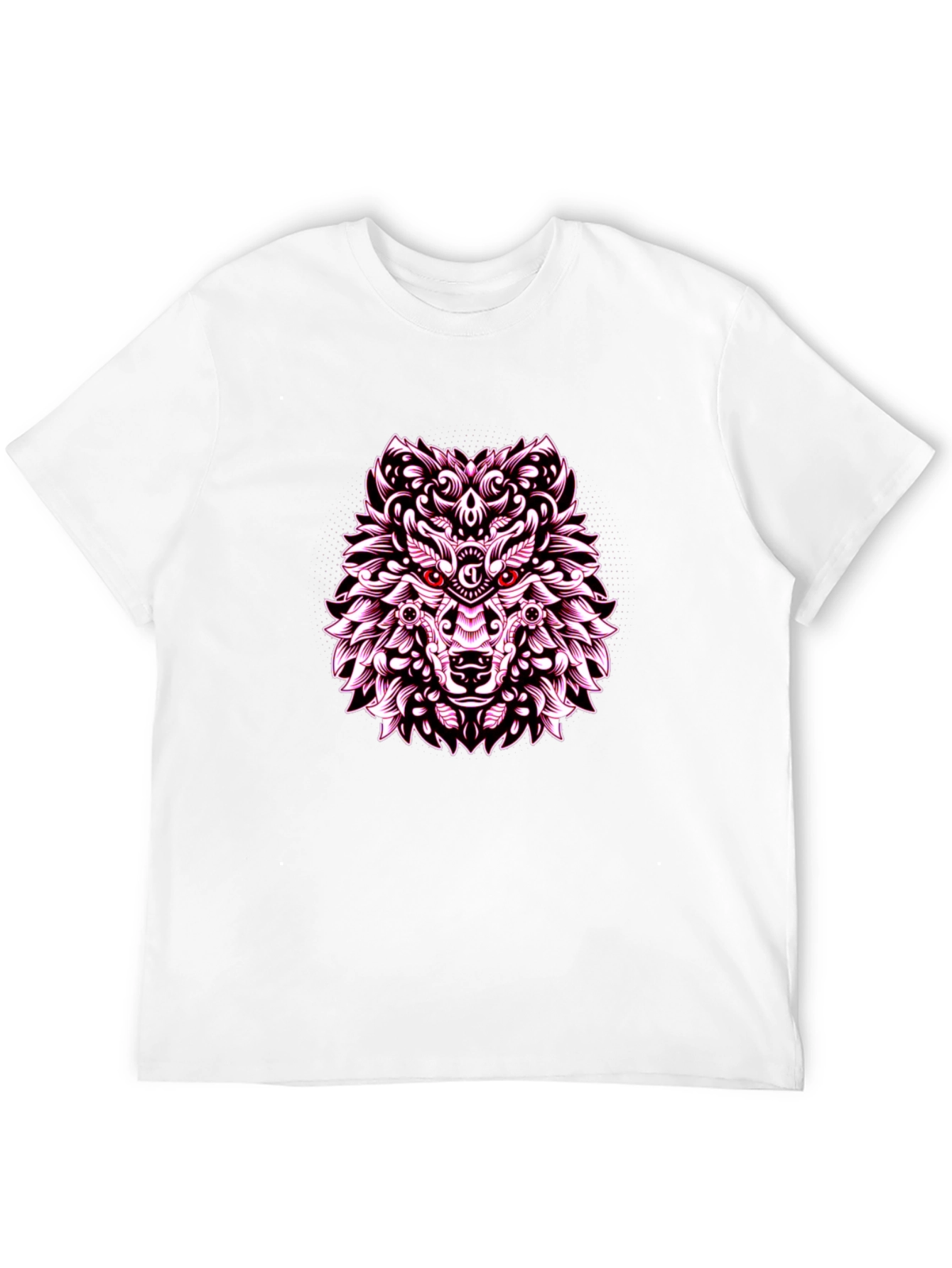 Wolf Graphic Print Tee - Black Casual Shirt