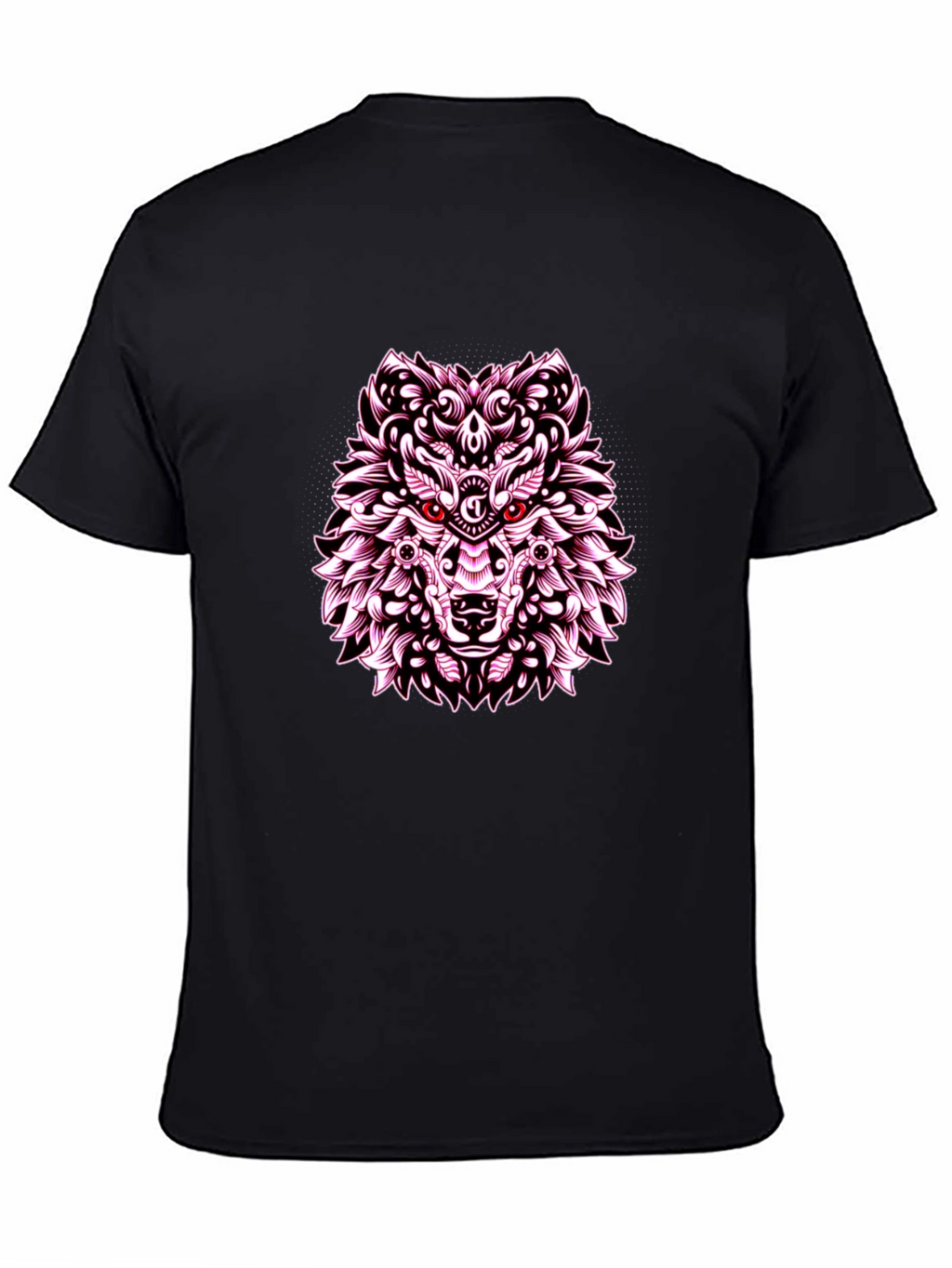 Wolf Graphic Print Tee - Black Casual Shirt