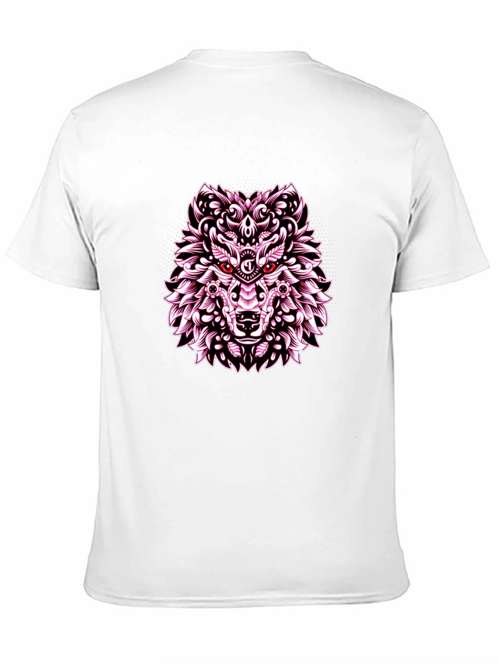 Wolf Graphic Print Tee - Black Casual Shirt