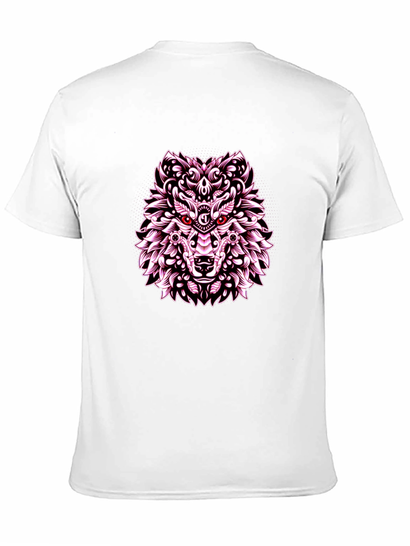 Wolf Graphic Print Tee - Black Casual Shirt