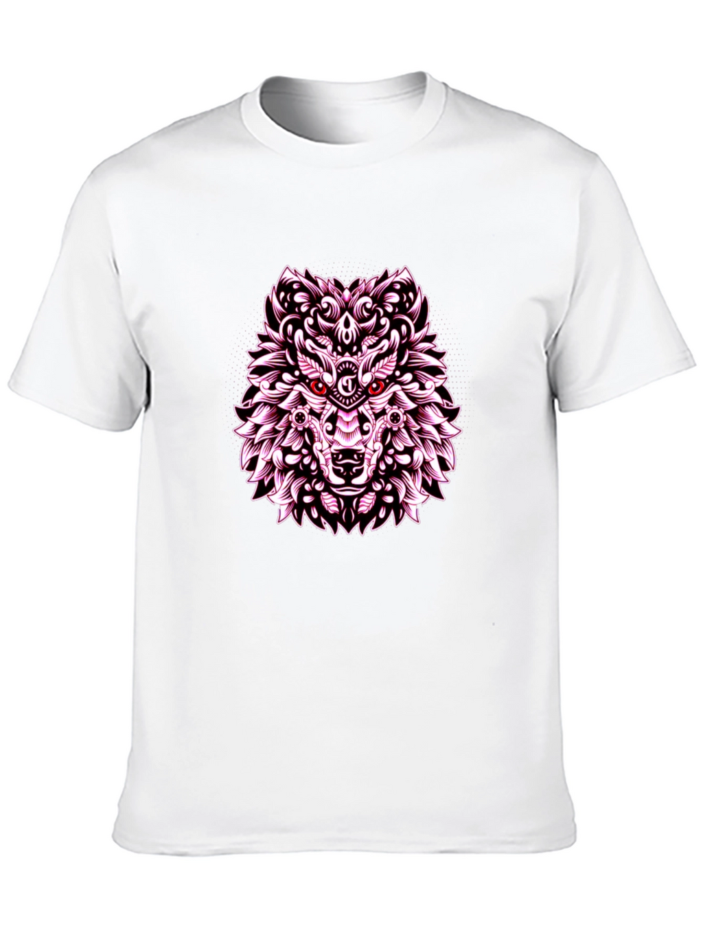 Wolf Graphic Print Tee - Black Casual Shirt