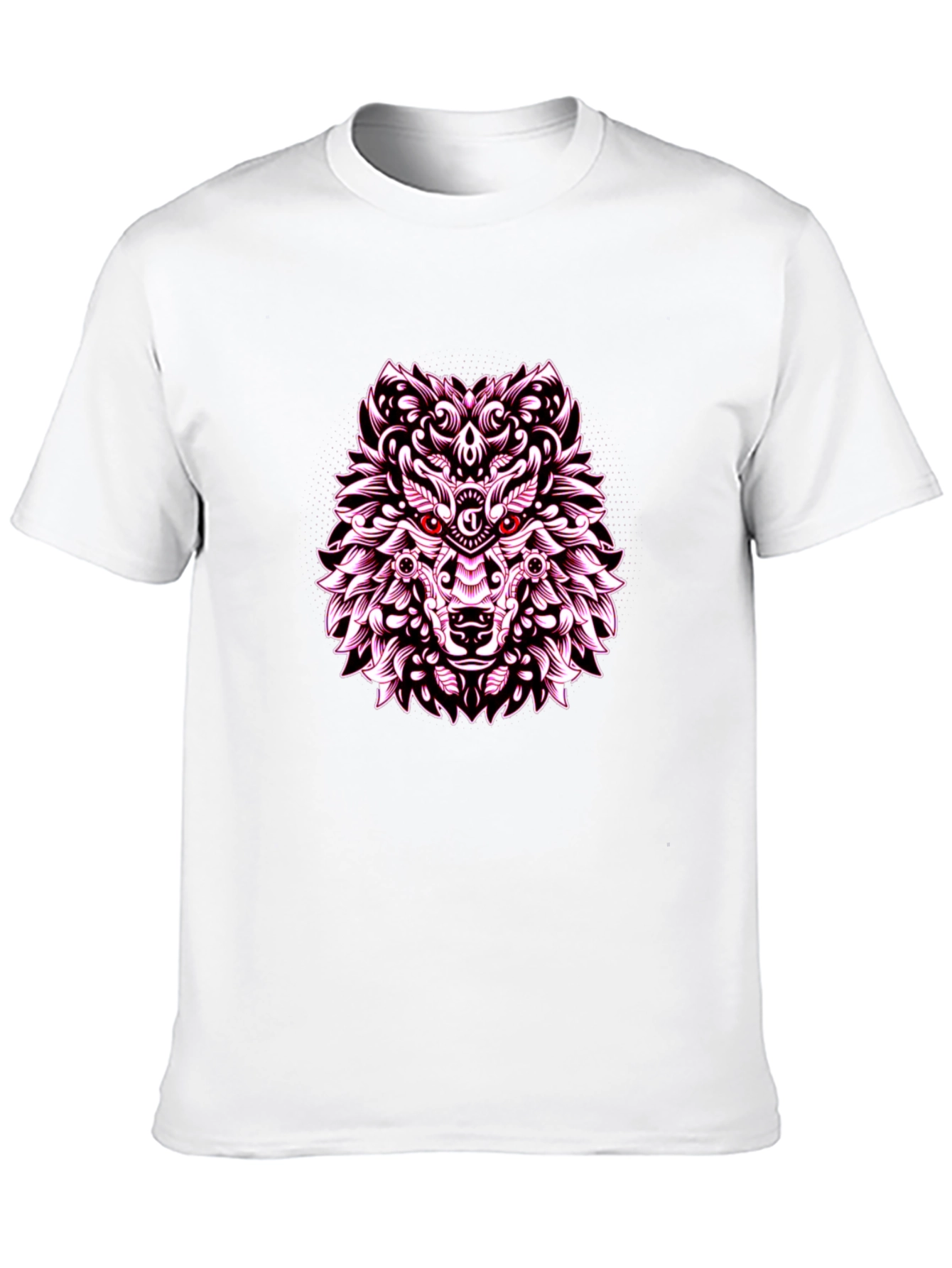 Wolf Graphic Print Tee - Black Casual Shirt