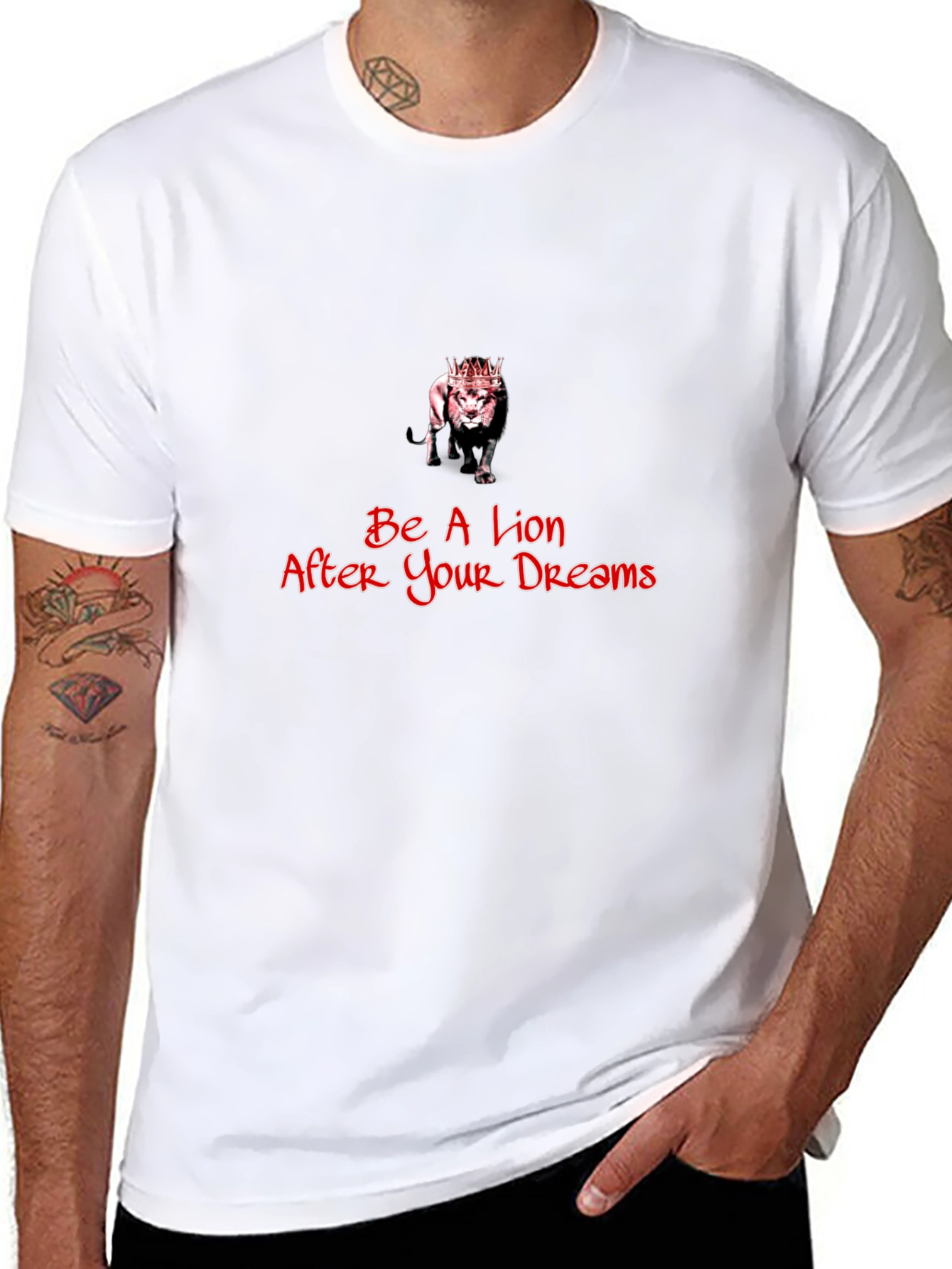 Be A Lion After Your Dreams Black T-Shirt