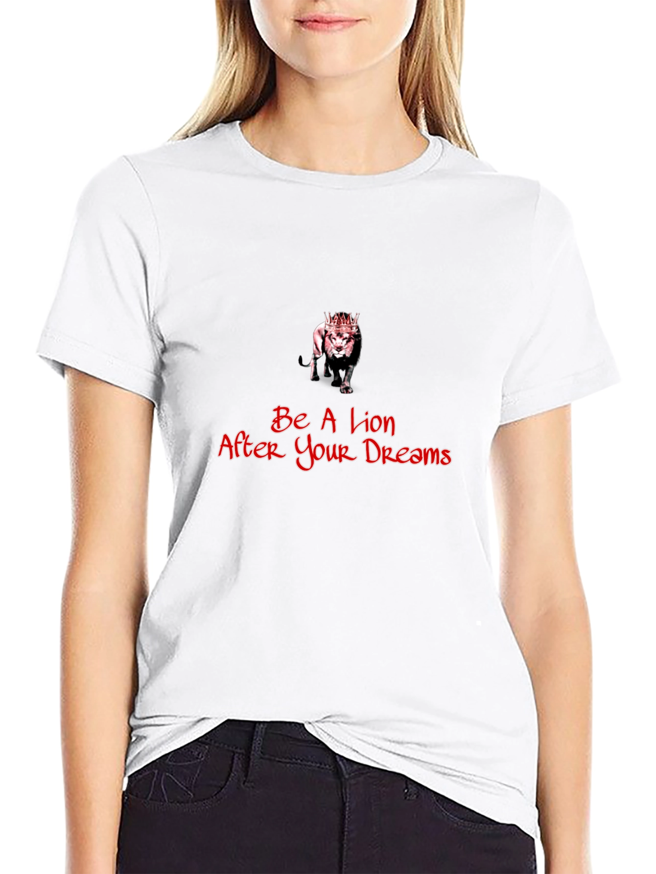 Be A Lion After Your Dreams Black T-Shirt