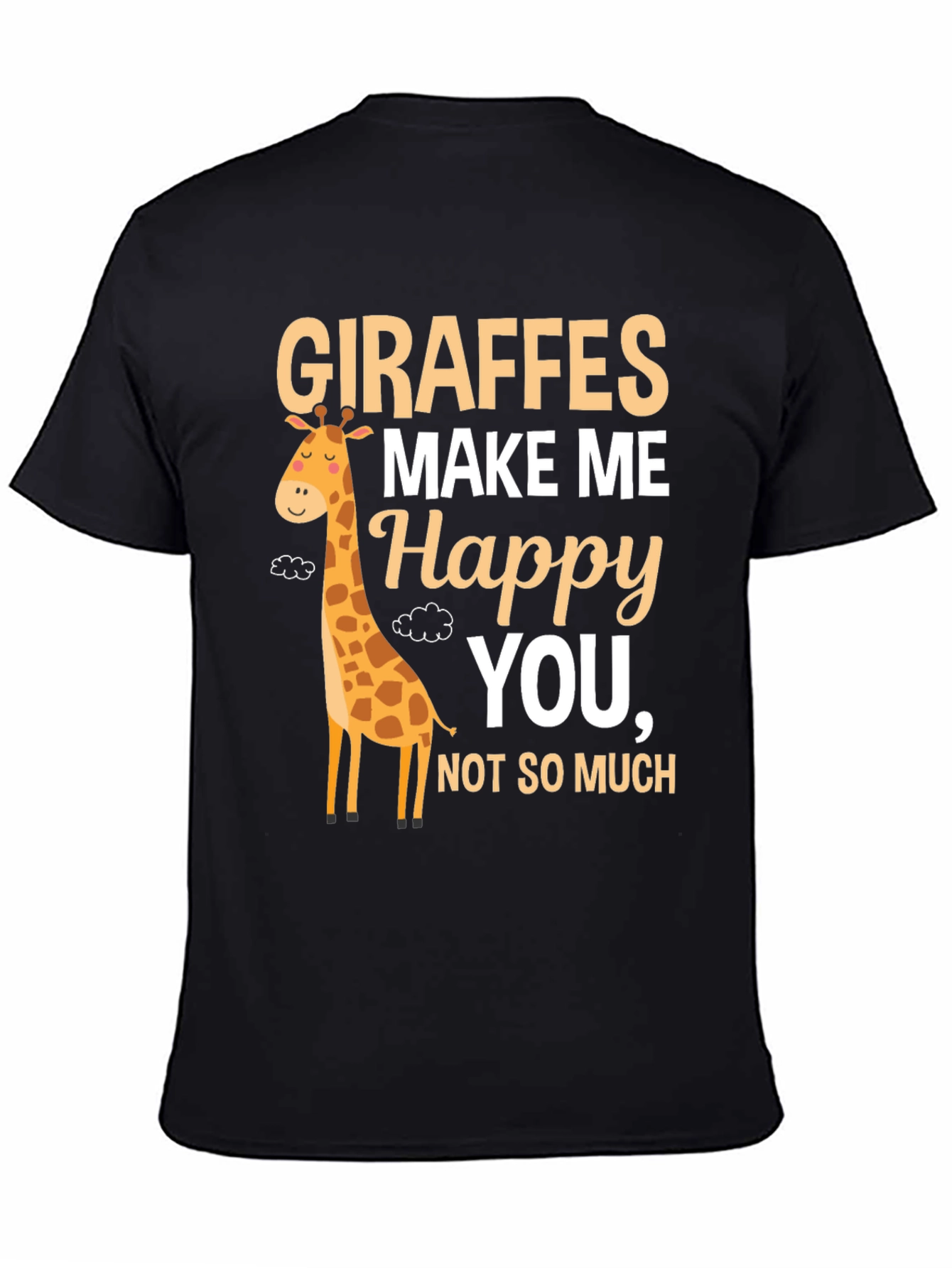 Giraffes Make Me Happy T-Shirt Cute Animal Tee