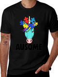 Awesome Autism Awareness Unicorn T-Shirt