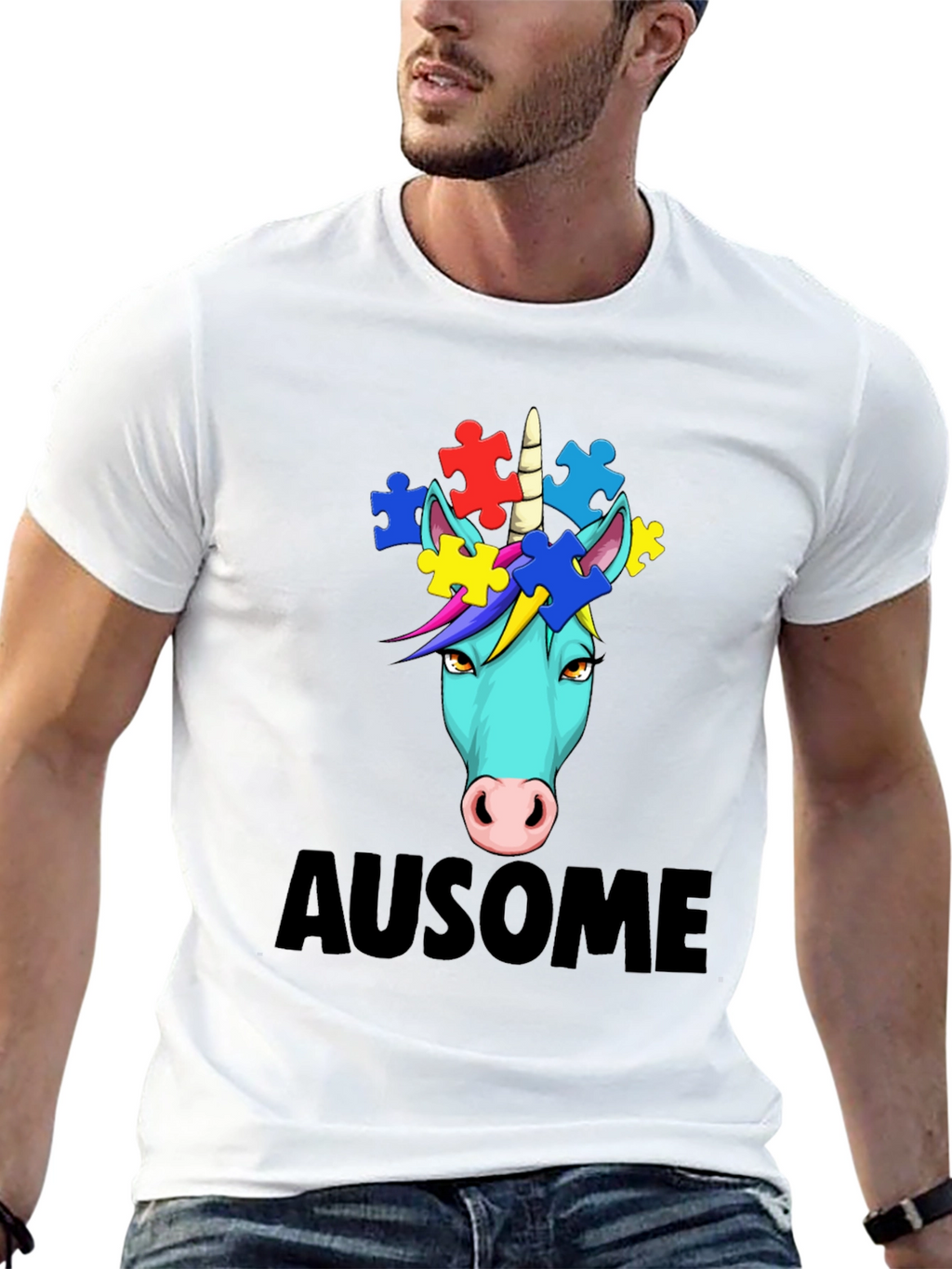 Awesome Autism Awareness Unicorn T-Shirt