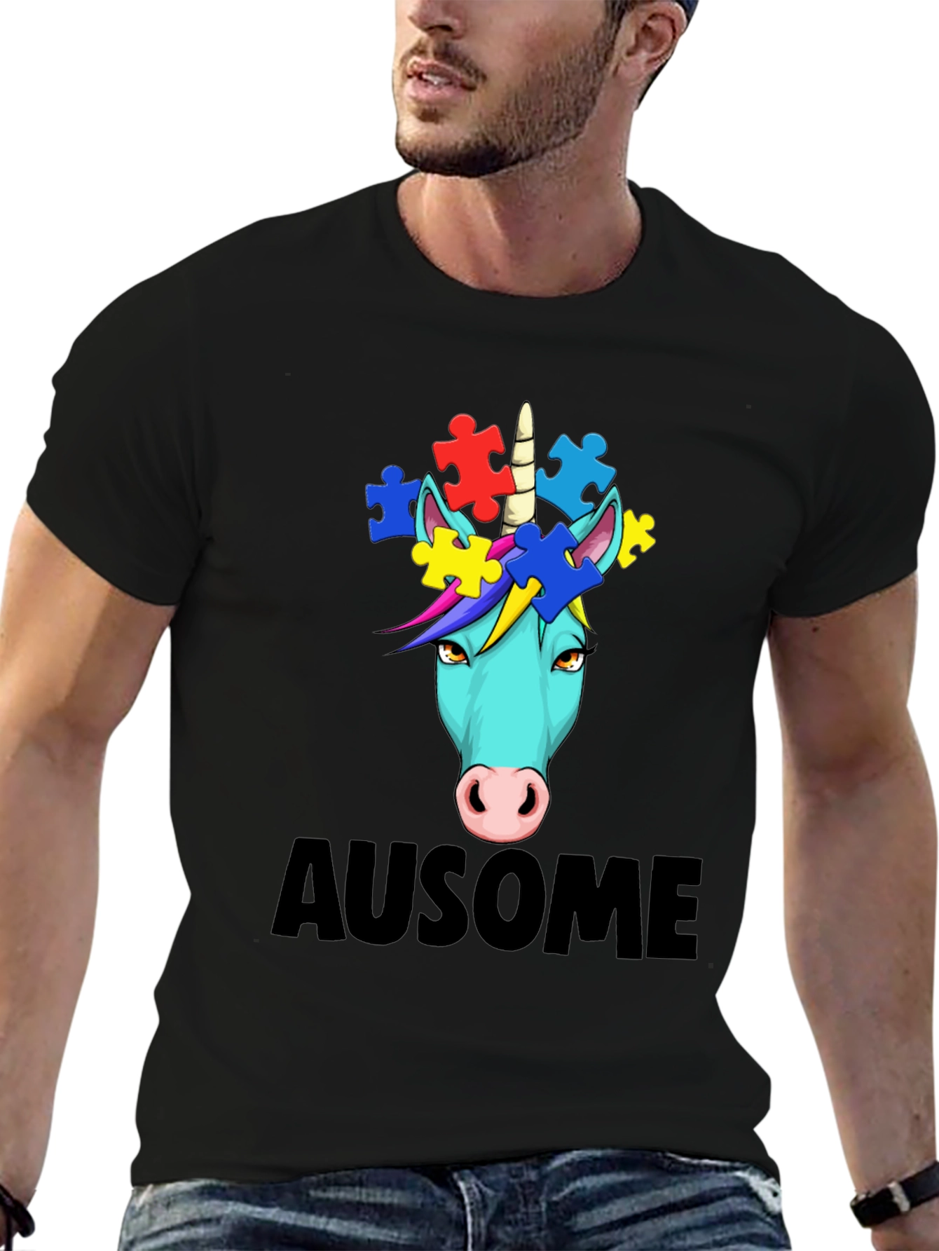 Awesome Autism Awareness Unicorn T-Shirt