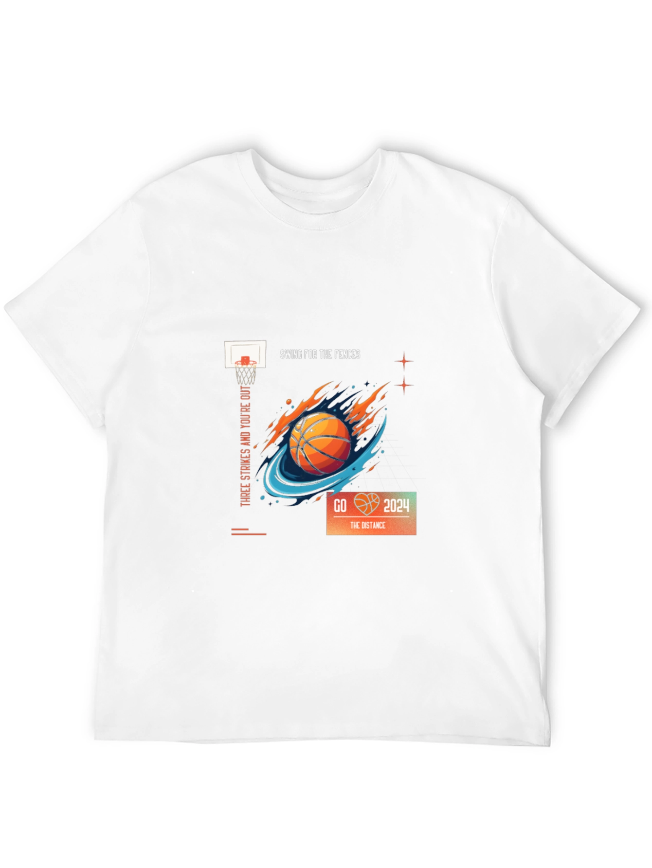 Basketball Graphic Tee: Swing for the Fences!