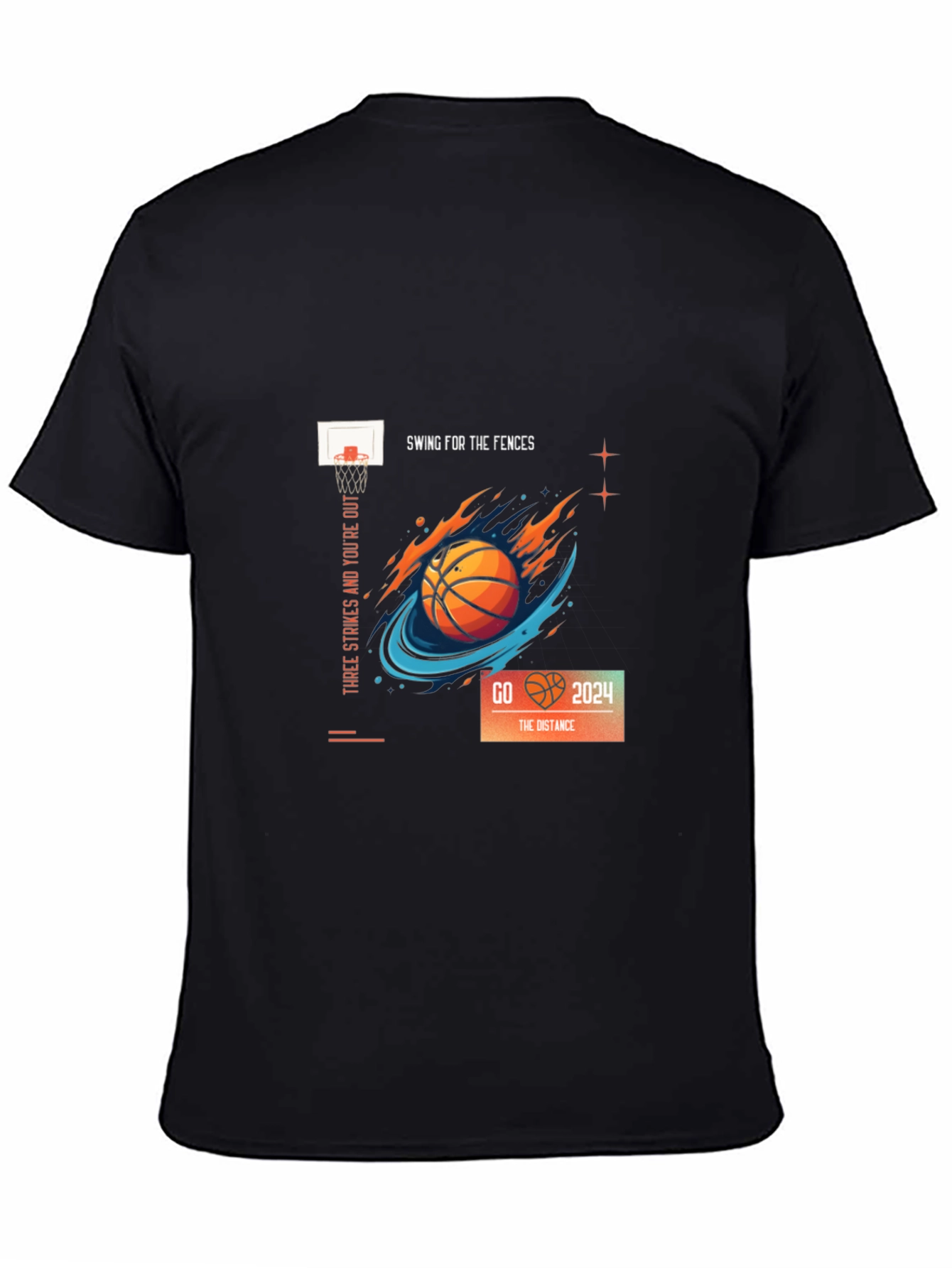 Basketball Graphic Tee: Swing for the Fences!