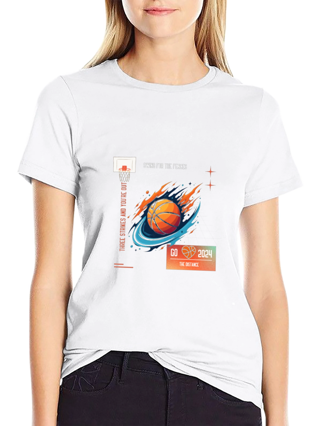 Basketball Graphic Tee: Swing for the Fences!