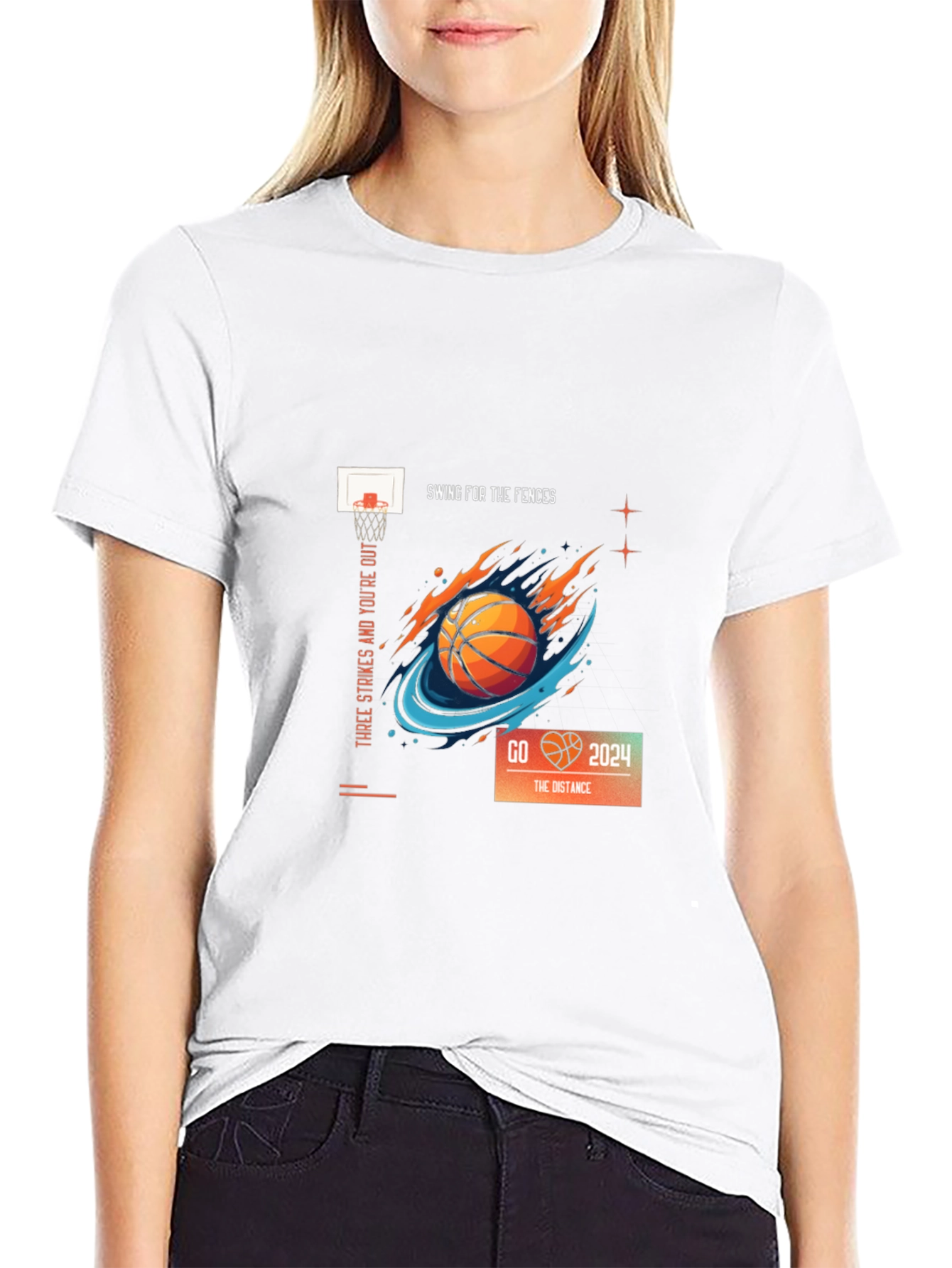 Basketball Graphic Tee: Swing for the Fences!
