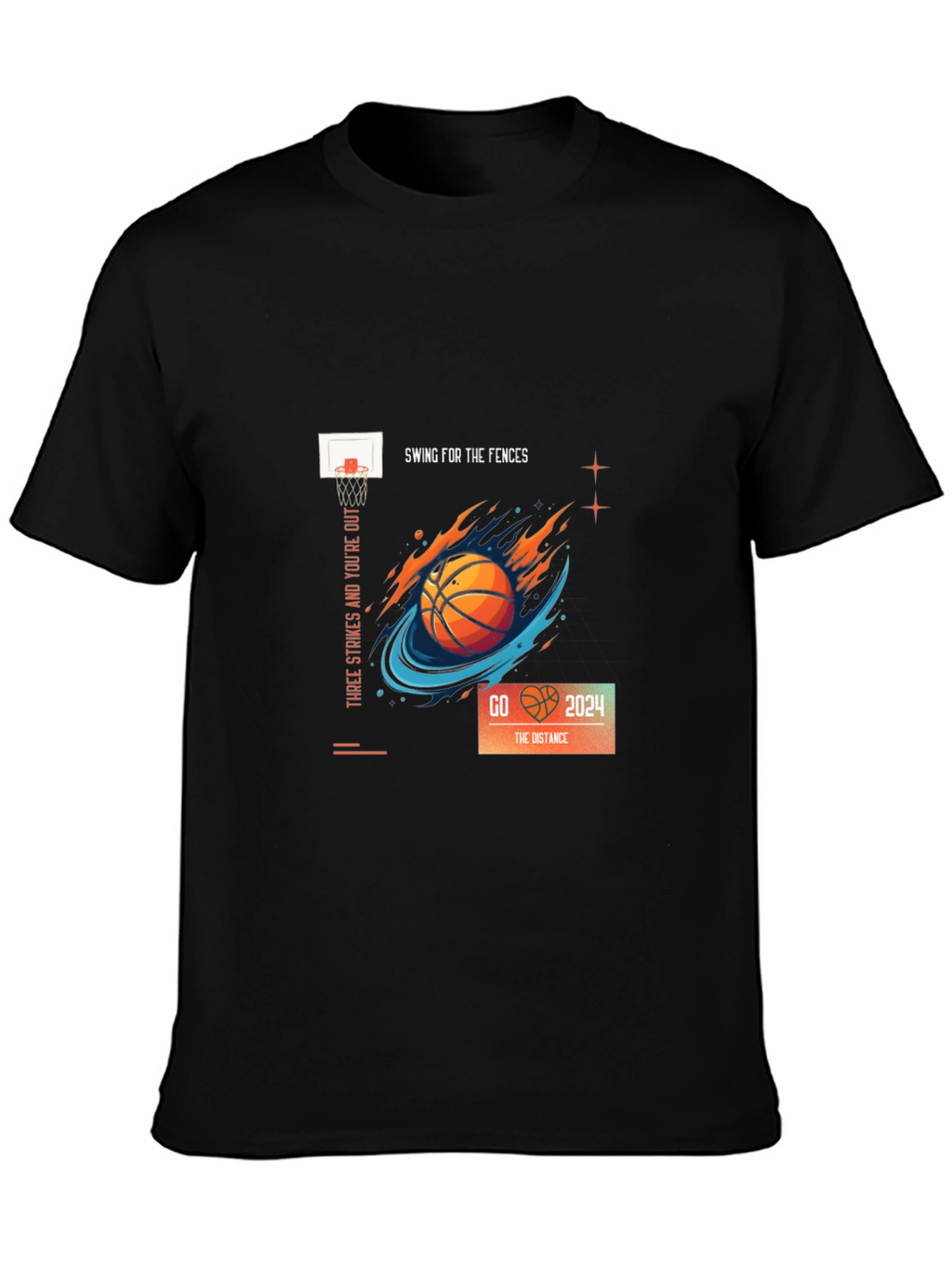 Basketball Graphic Tee: Swing for the Fences!