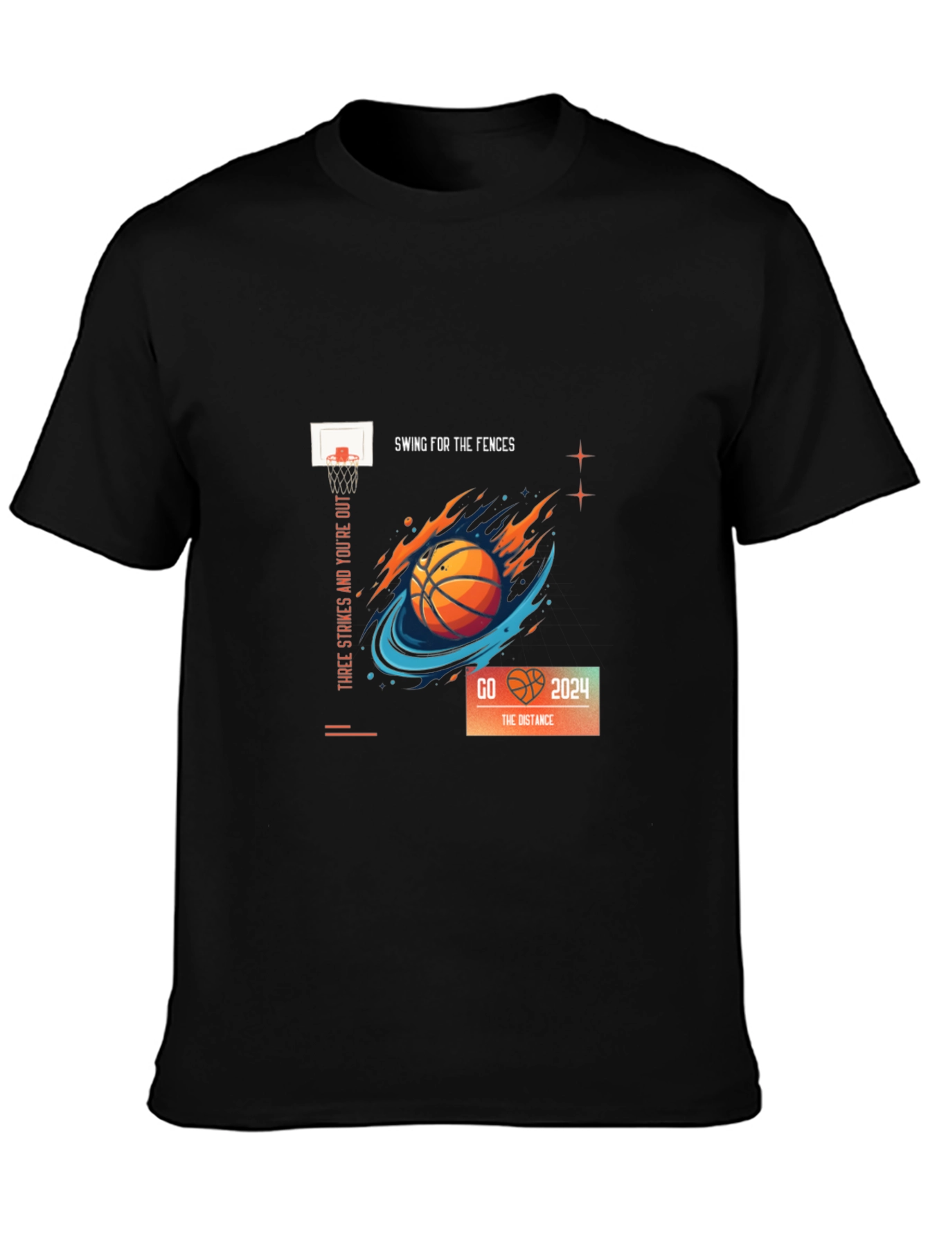 Basketball Graphic Tee: Swing for the Fences!