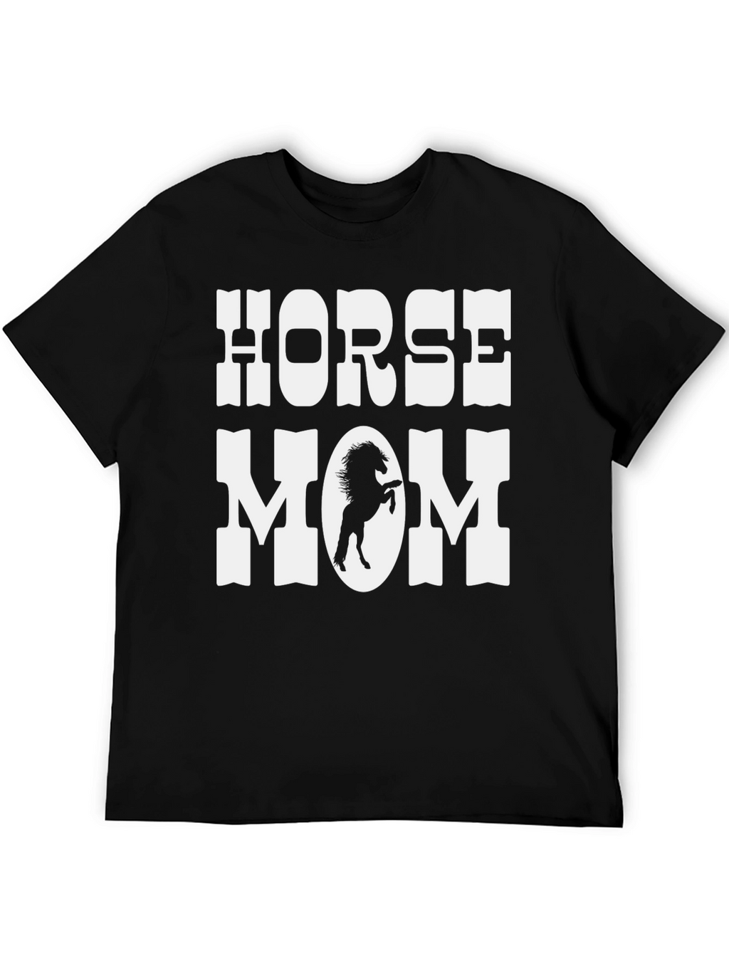 Horse Mom Graphic T-Shirt - Black