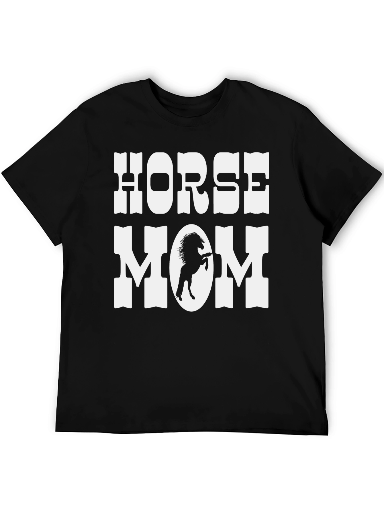 Horse Mom Graphic T-Shirt - Black