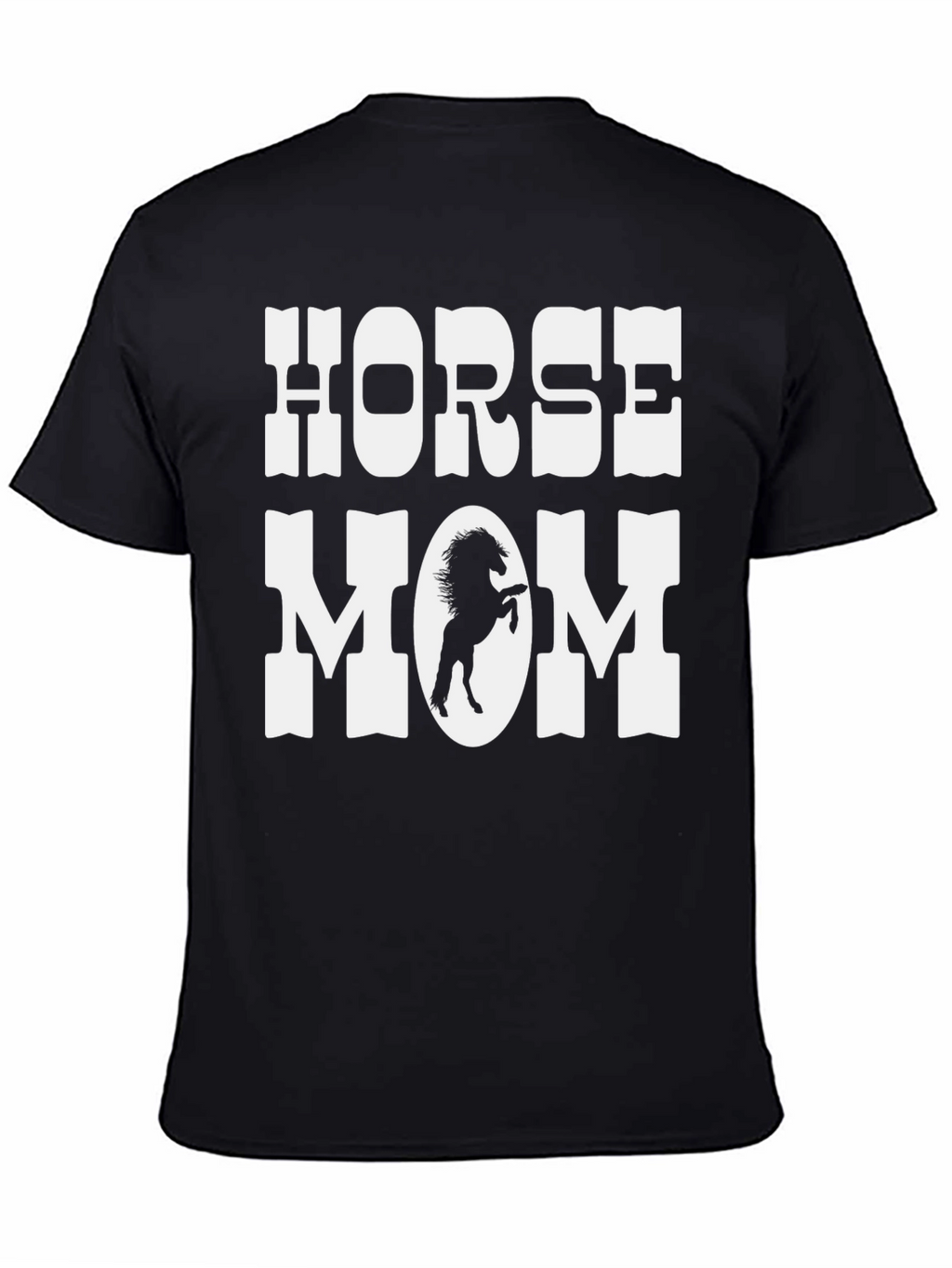 Horse Mom Graphic T-Shirt - Black