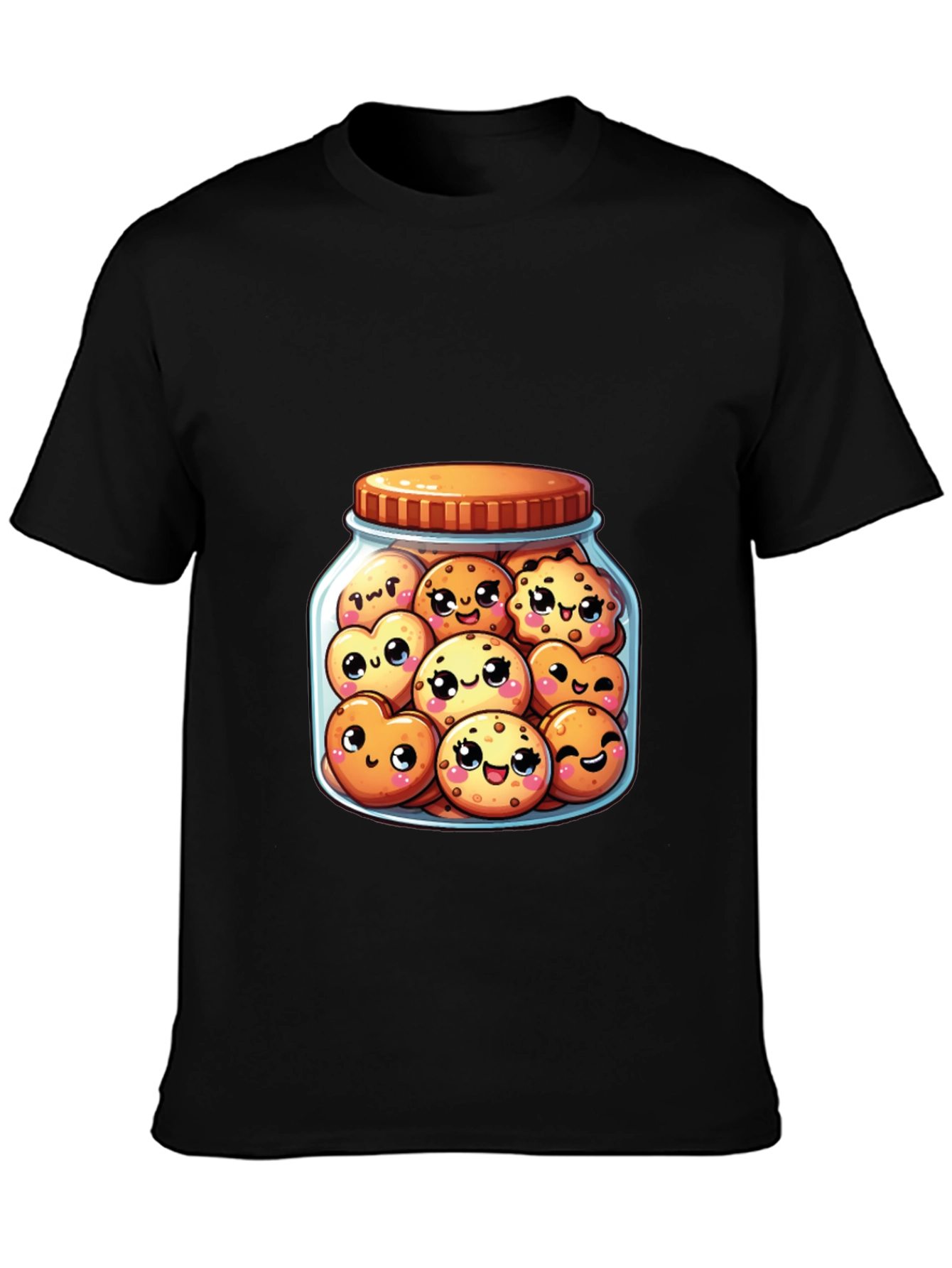 Kawaii Cookies in Jar T-Shirt - Cute Foodie Tee