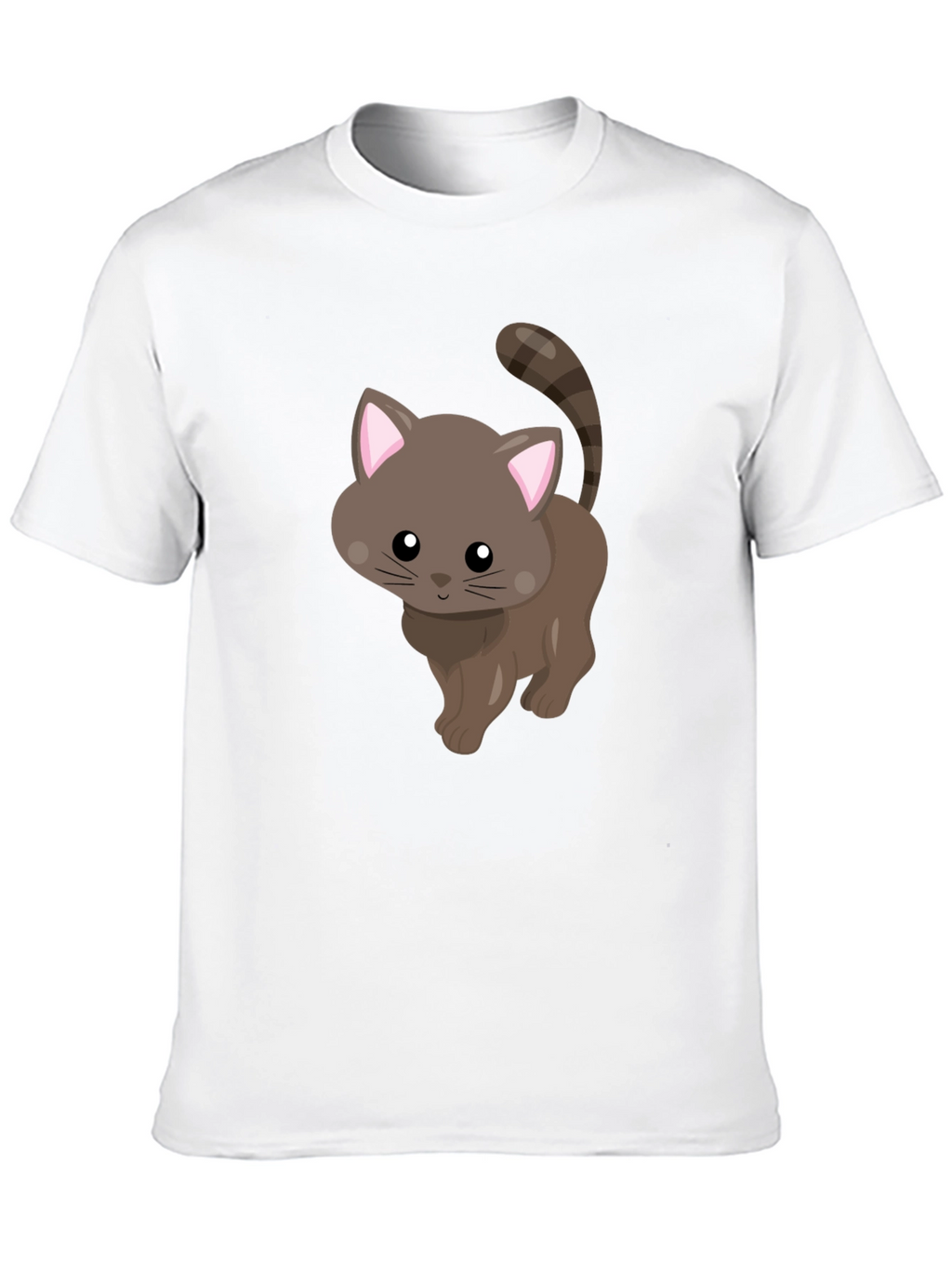 Cute Kitten Graphic T-Shirt - Black