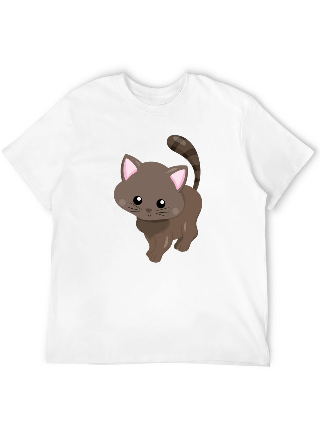 Cute Kitten Graphic T-Shirt - Black