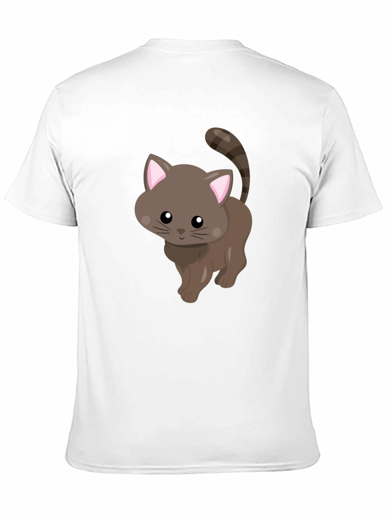 Cute Kitten Graphic T-Shirt - Black