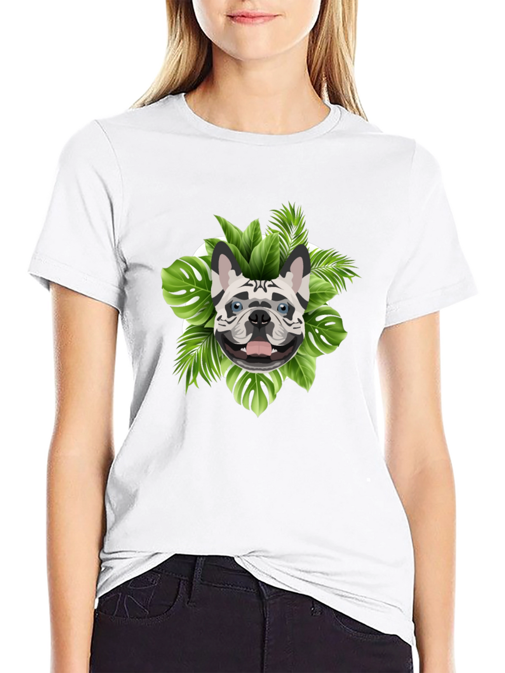 Tropical Bulldog Graphic Tee