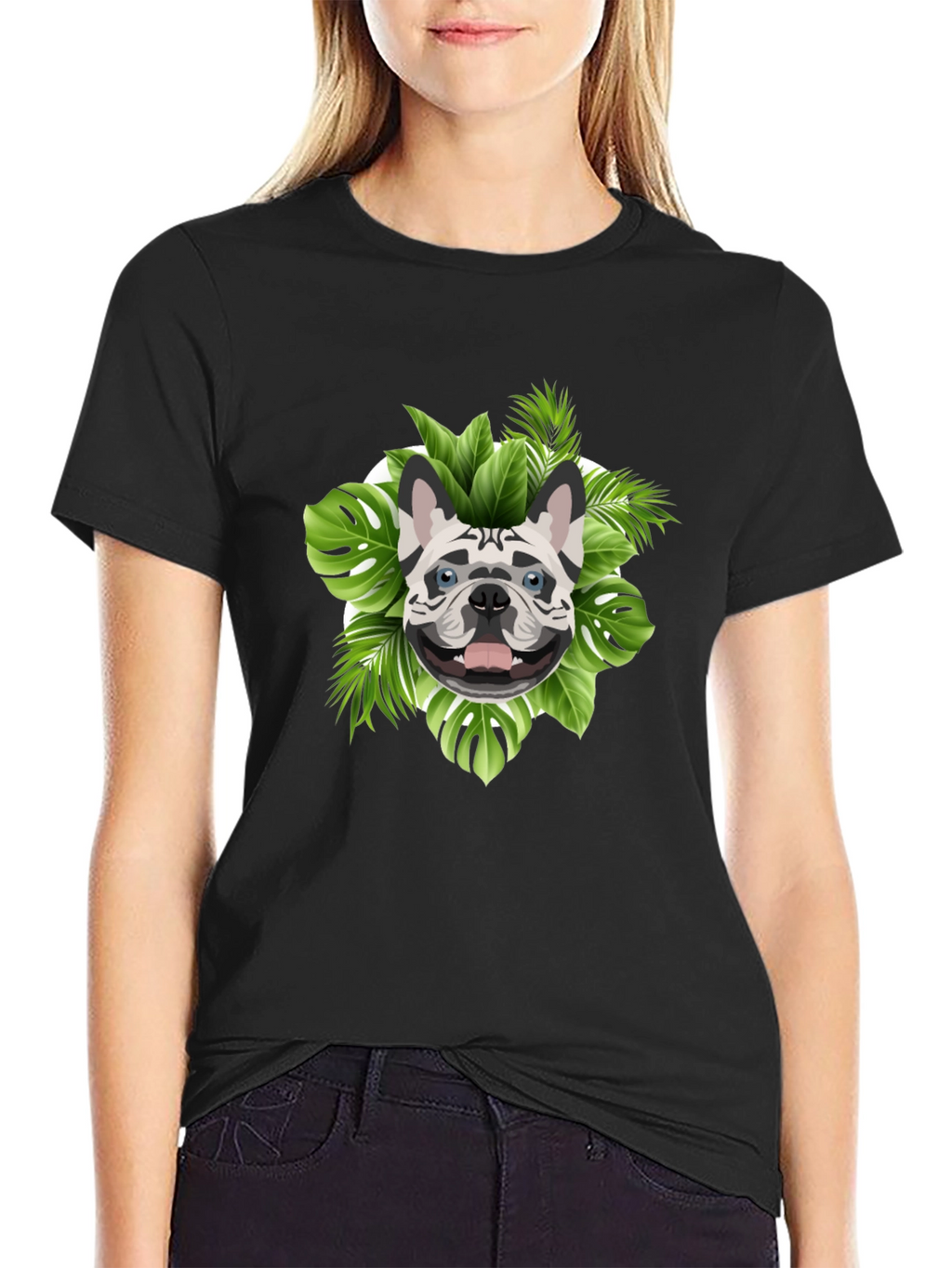 Tropical Bulldog Graphic Tee