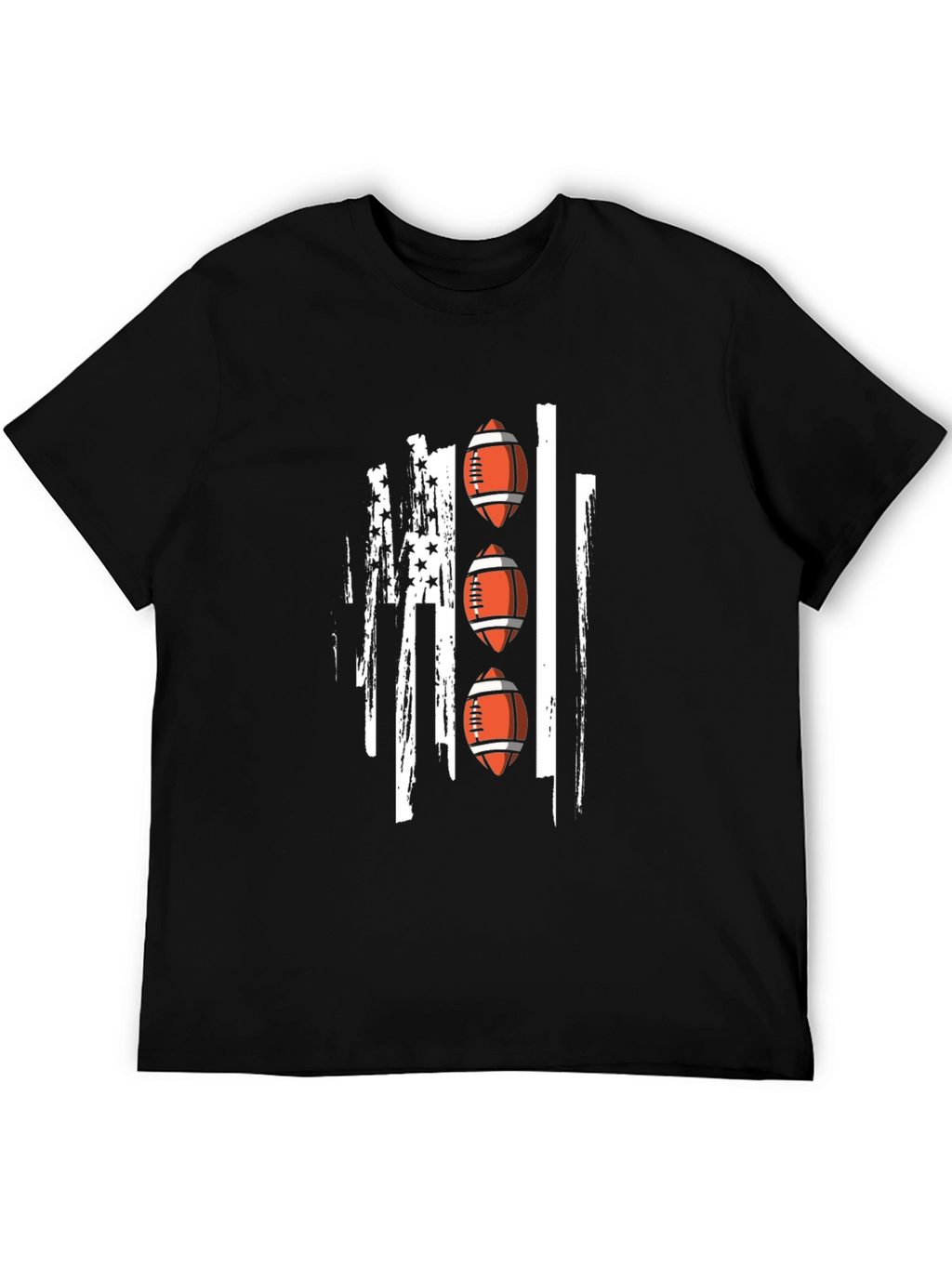 Football Flag Graphic Tee - Black