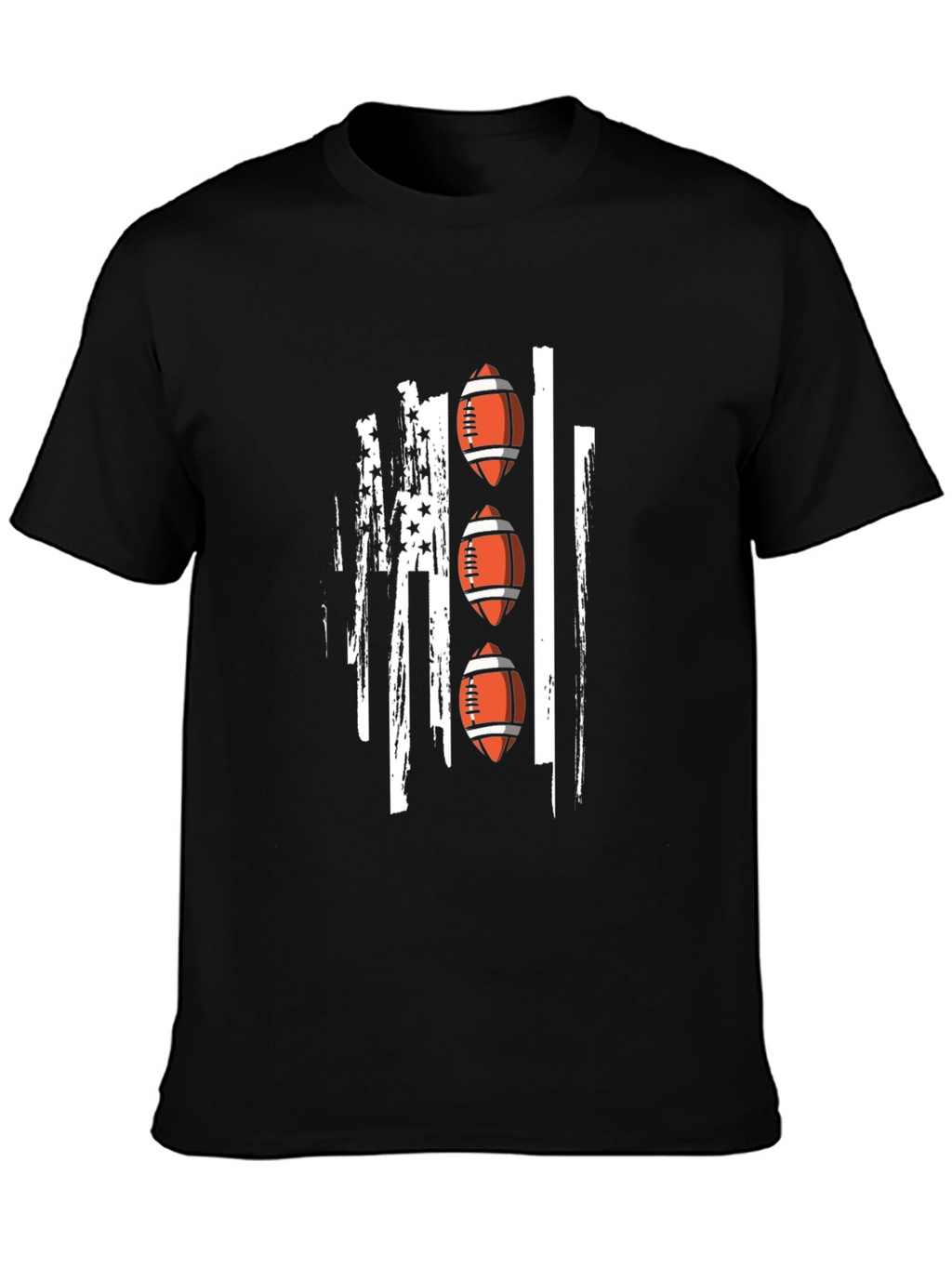 Football Flag Graphic Tee - Black