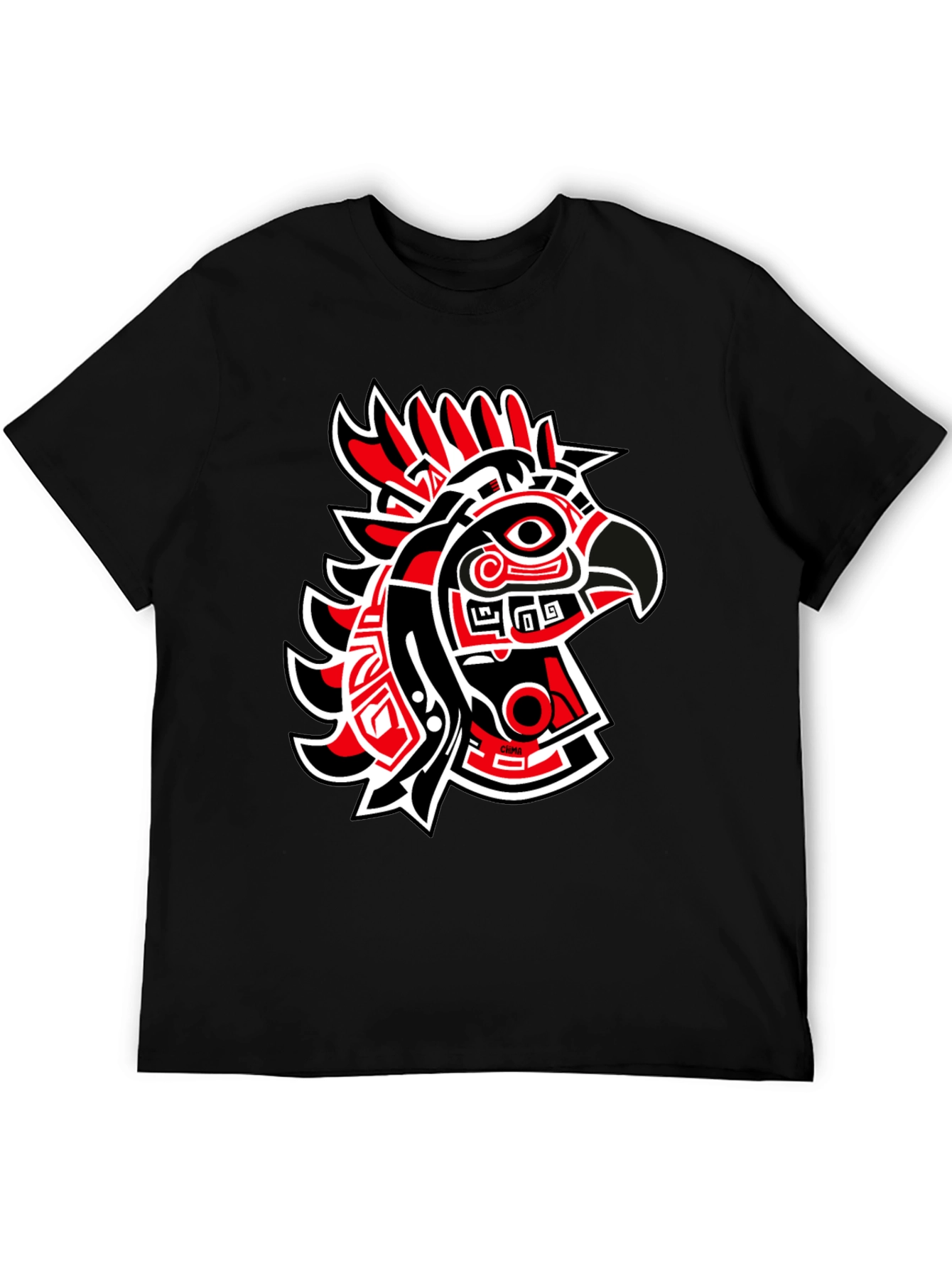 Red & Black Eagle Graphic Tee